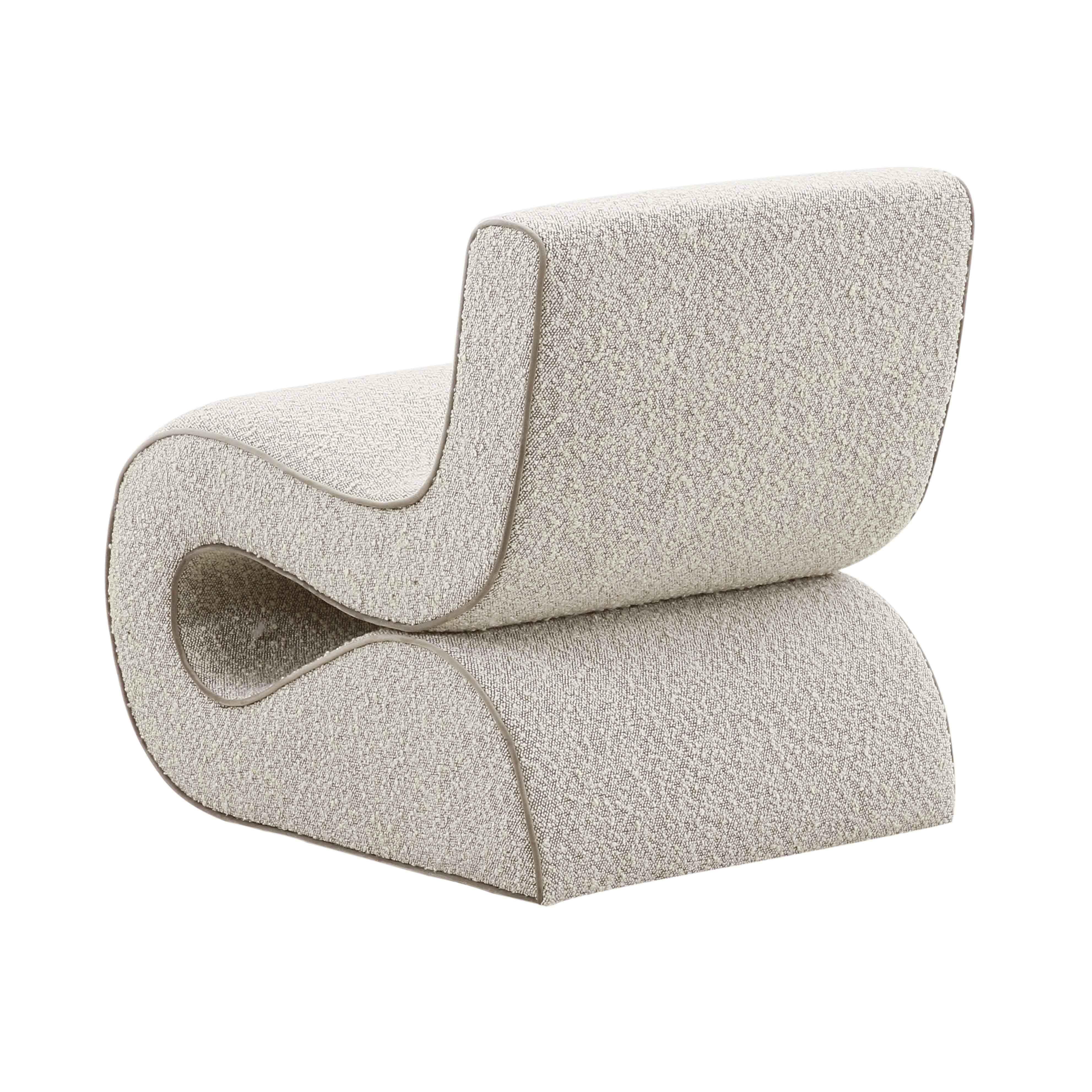 Senna Speckled Grey Boucle Accent Chair - UK