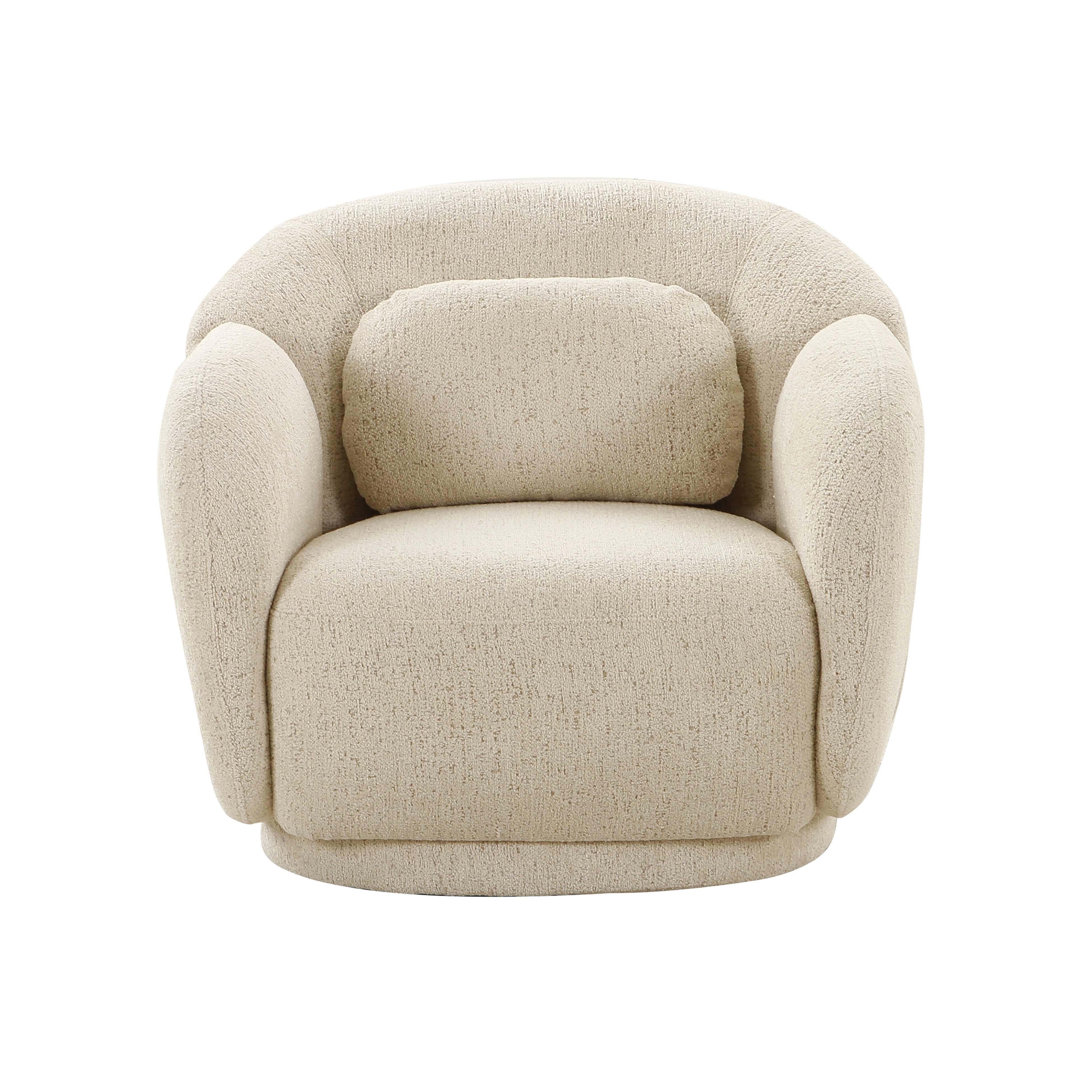 Misty Cream Boucle Accent Chair - UK