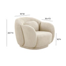 Misty Cream Boucle Accent Chair - UK