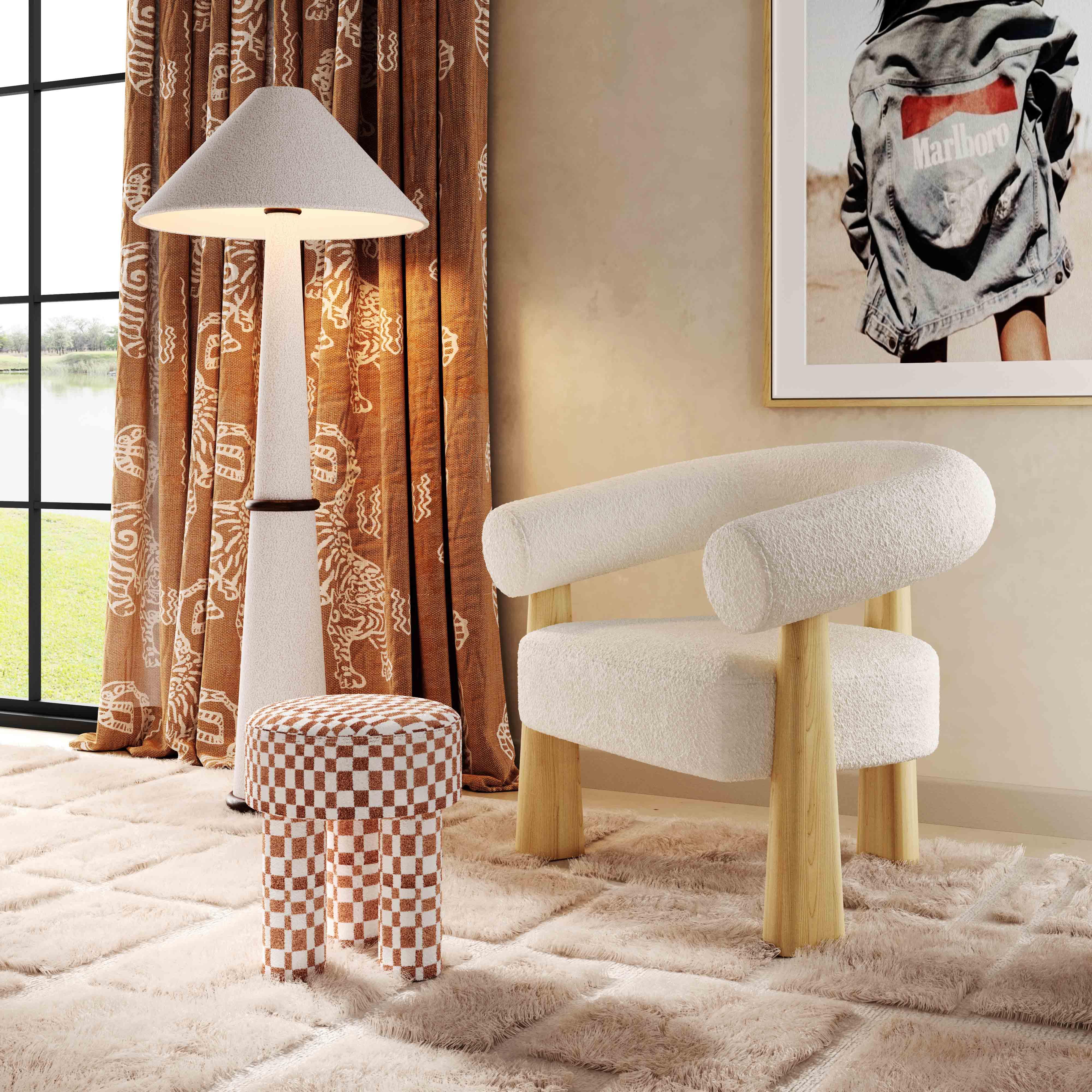 Spara Cream Boucle Accent Chair - UK