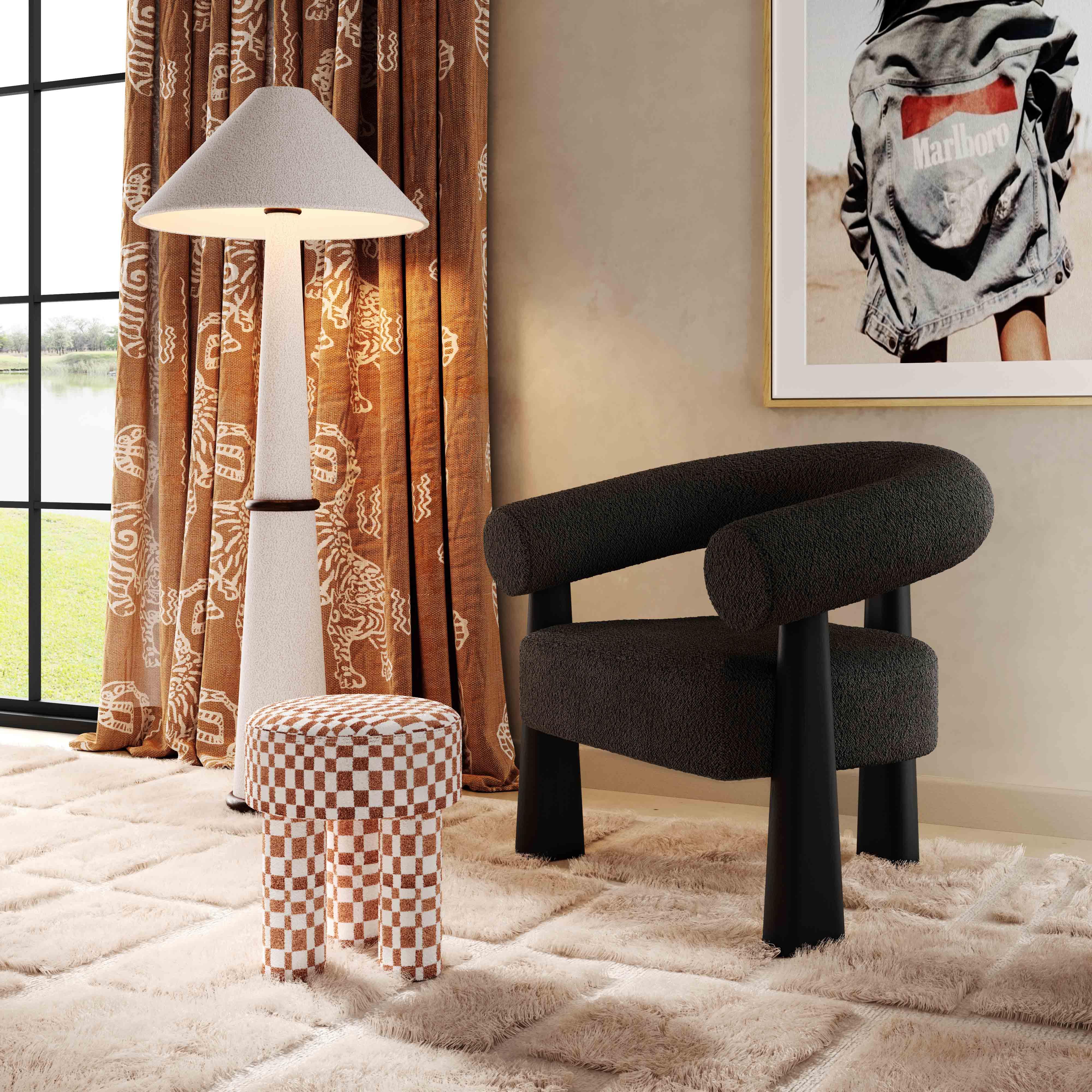 Spara Black Boucle Accent Chair - UK