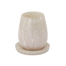 Rounded Tan Swirl Resin Kiddush Cup