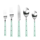 Soline Mint Green and Stainless Steel Flatware - Set of 20 Pieces
