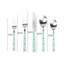 Soline Mint and Stainless Steel Flatware - Set of 5 Pieces - Service for 1