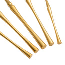 Millie Brushed Gold Stainless Steel Flatware - Set of 5 Pieces - Service for 1