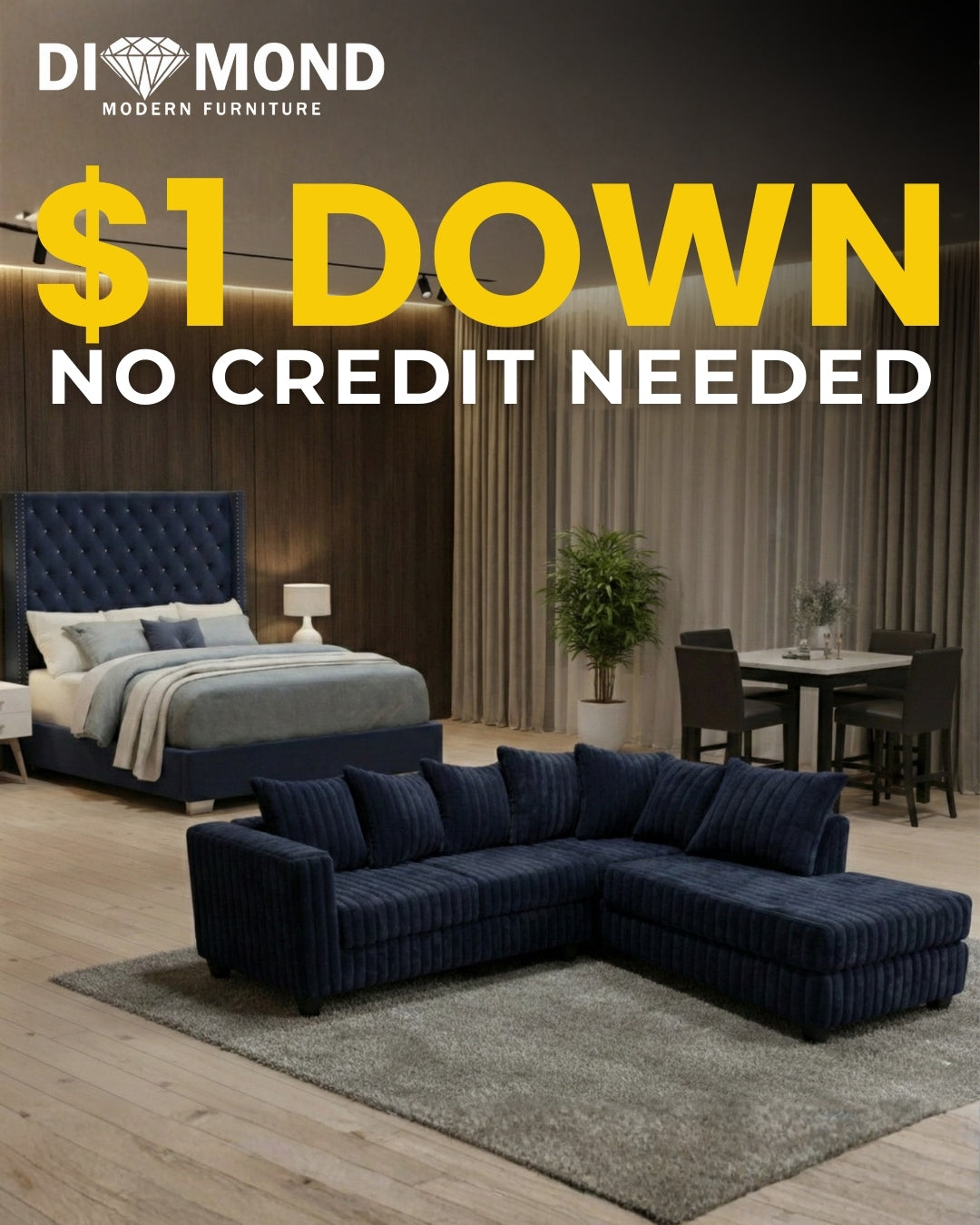 Lotus Navy 3 ROOM PACKAGE