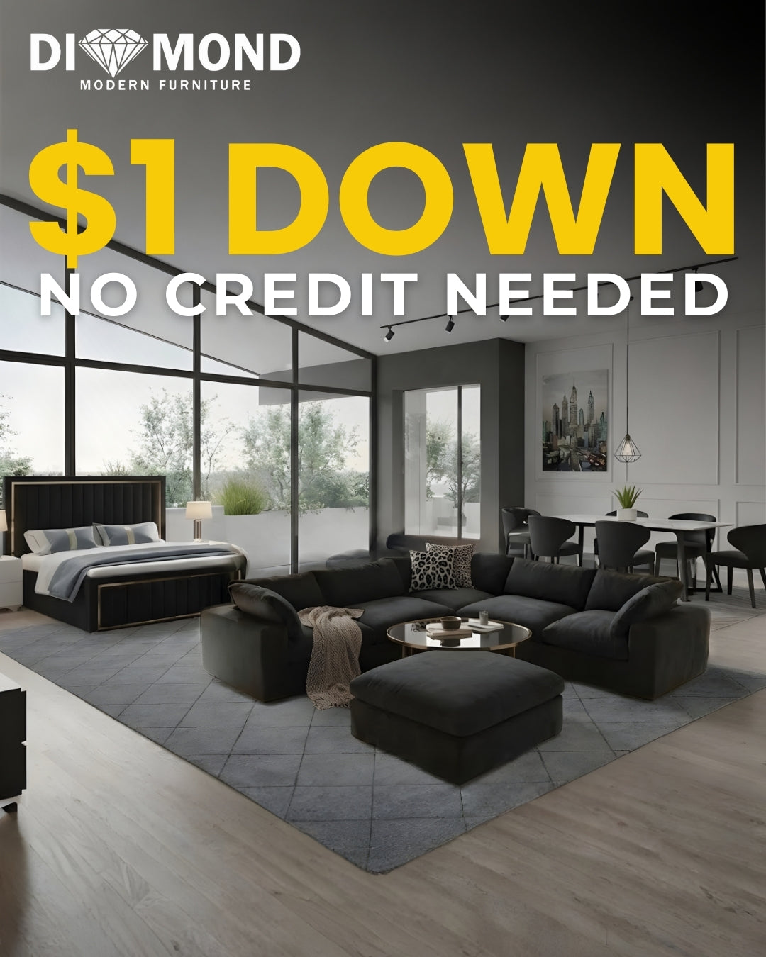 XL Cloud Black 3 Room Package