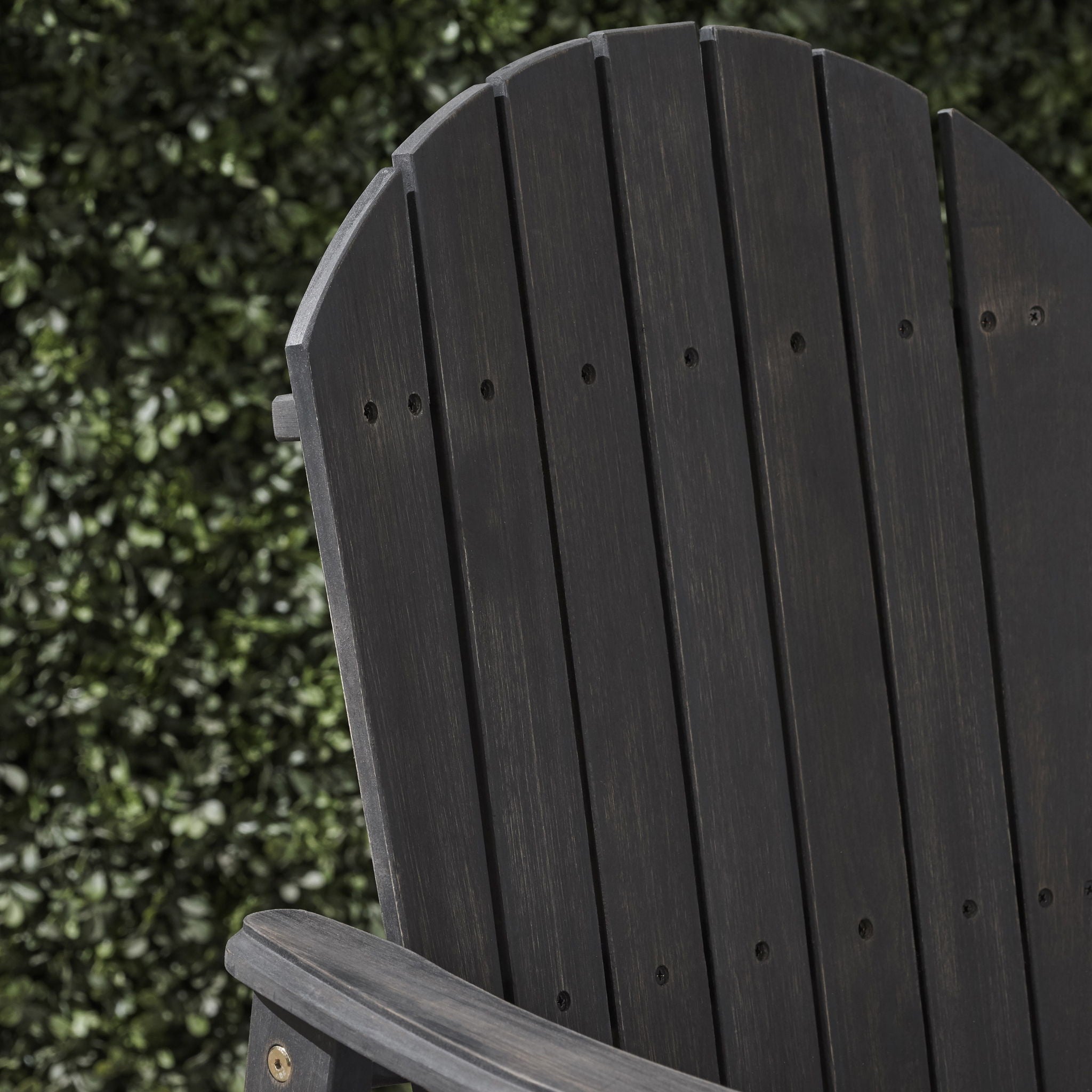 Outdoor Weather Resistant Acacia Wood Adirondack Dining Chairs (Set of 2)