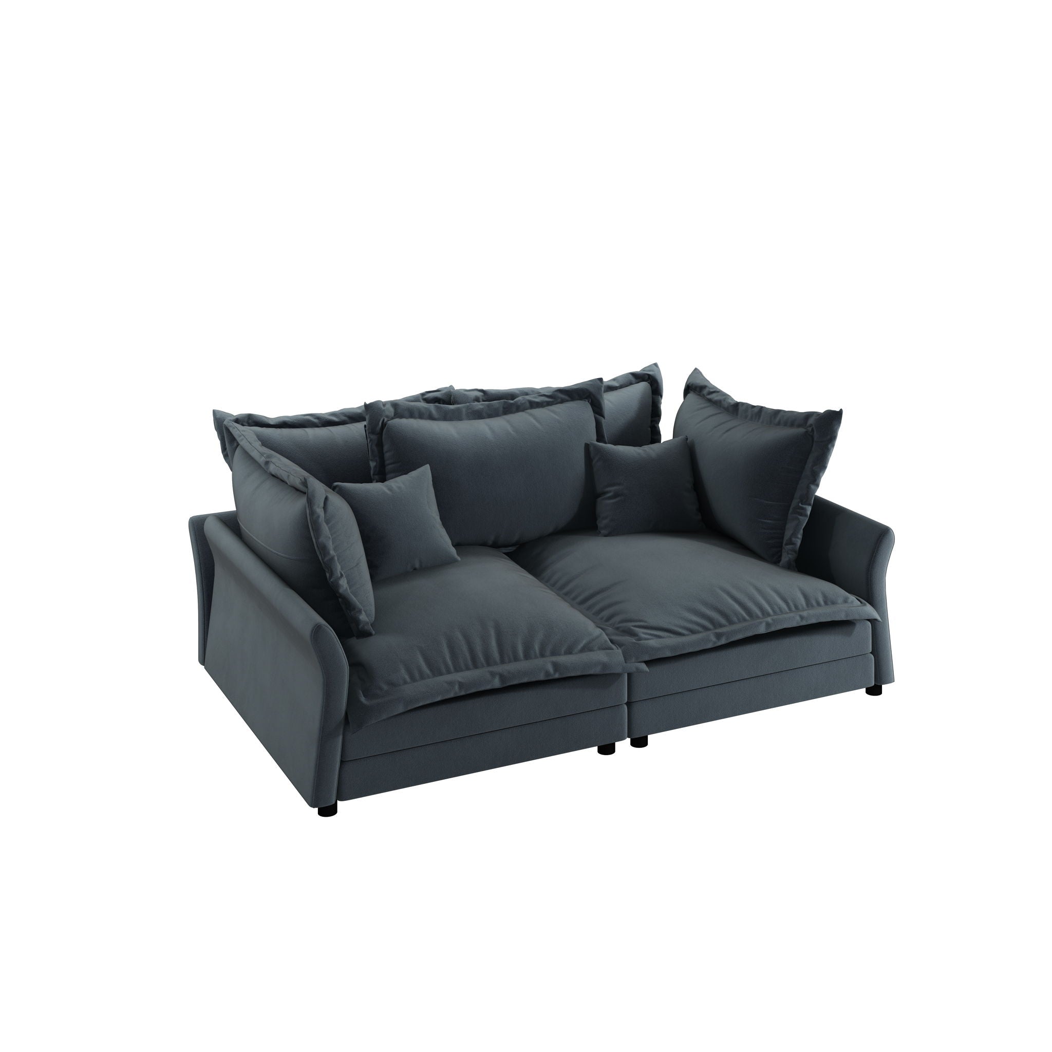 Modern Comfy Upholstered Sofa Cloud Couch, Deep Seat Couches With Multiple Large Soft Pillows