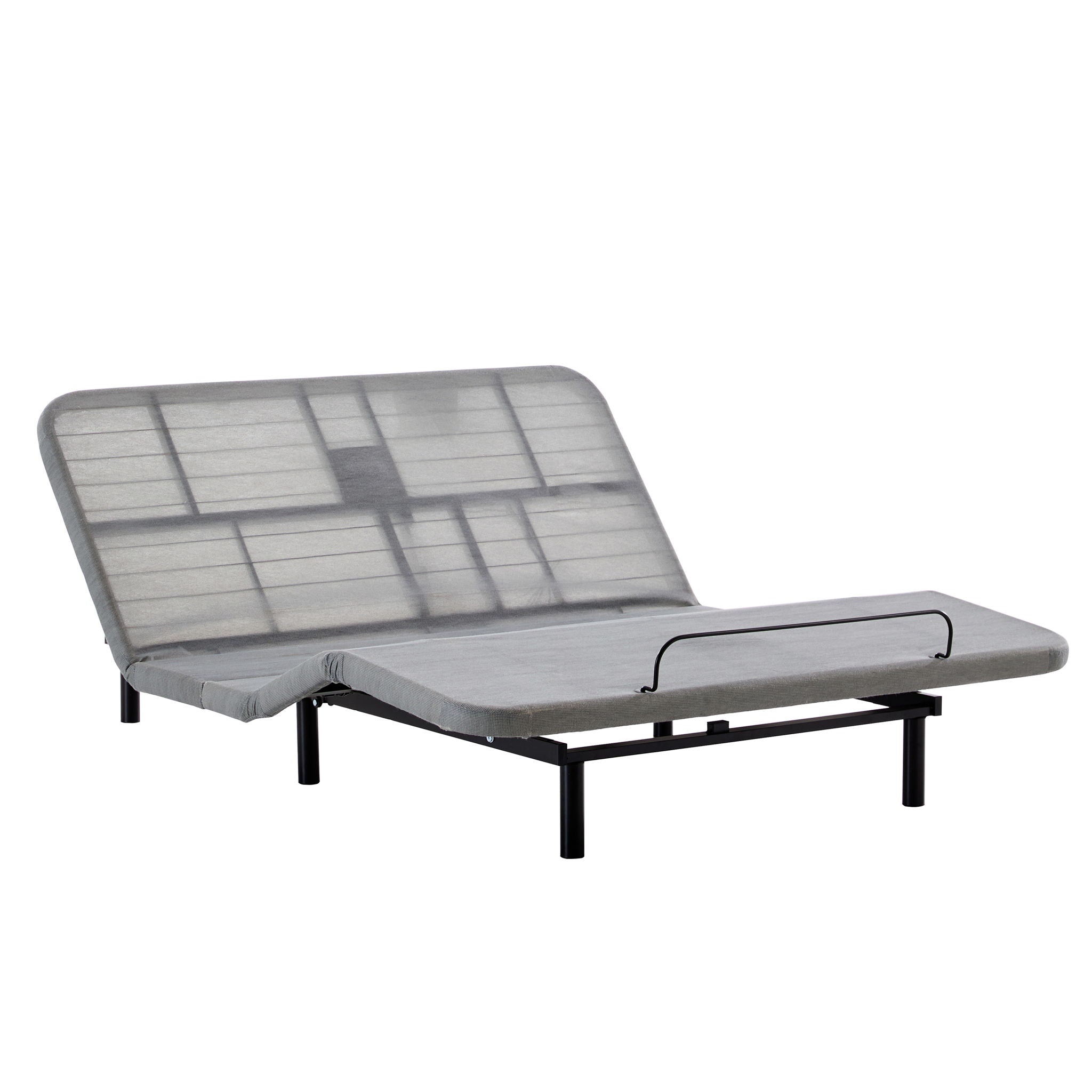 Caron 4.0 - Queen Size Adjustable Bed Frame With Wireless Remote Control, Head And Foot Incline, Massage Function - Black / Gray