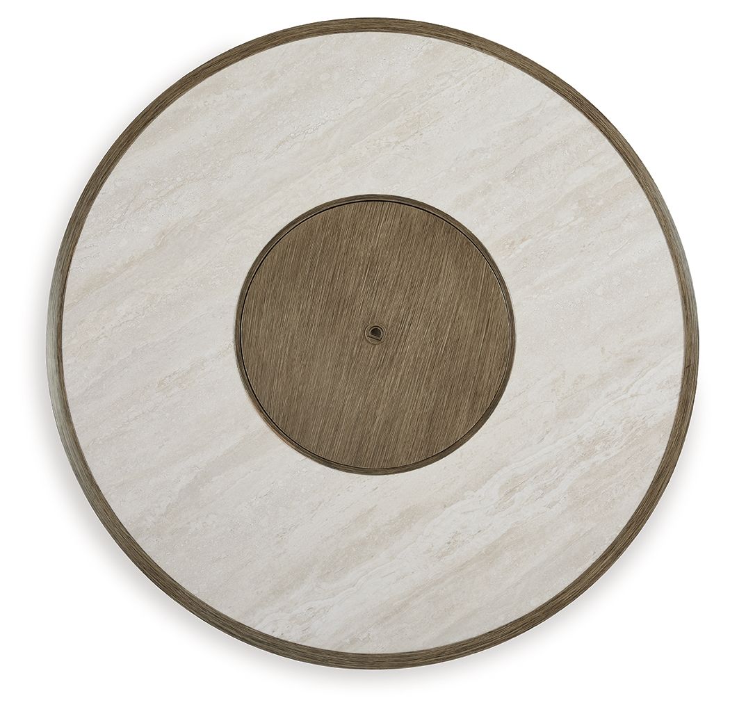 Rainier Ranch - Round Fire Pit Table - Beige
