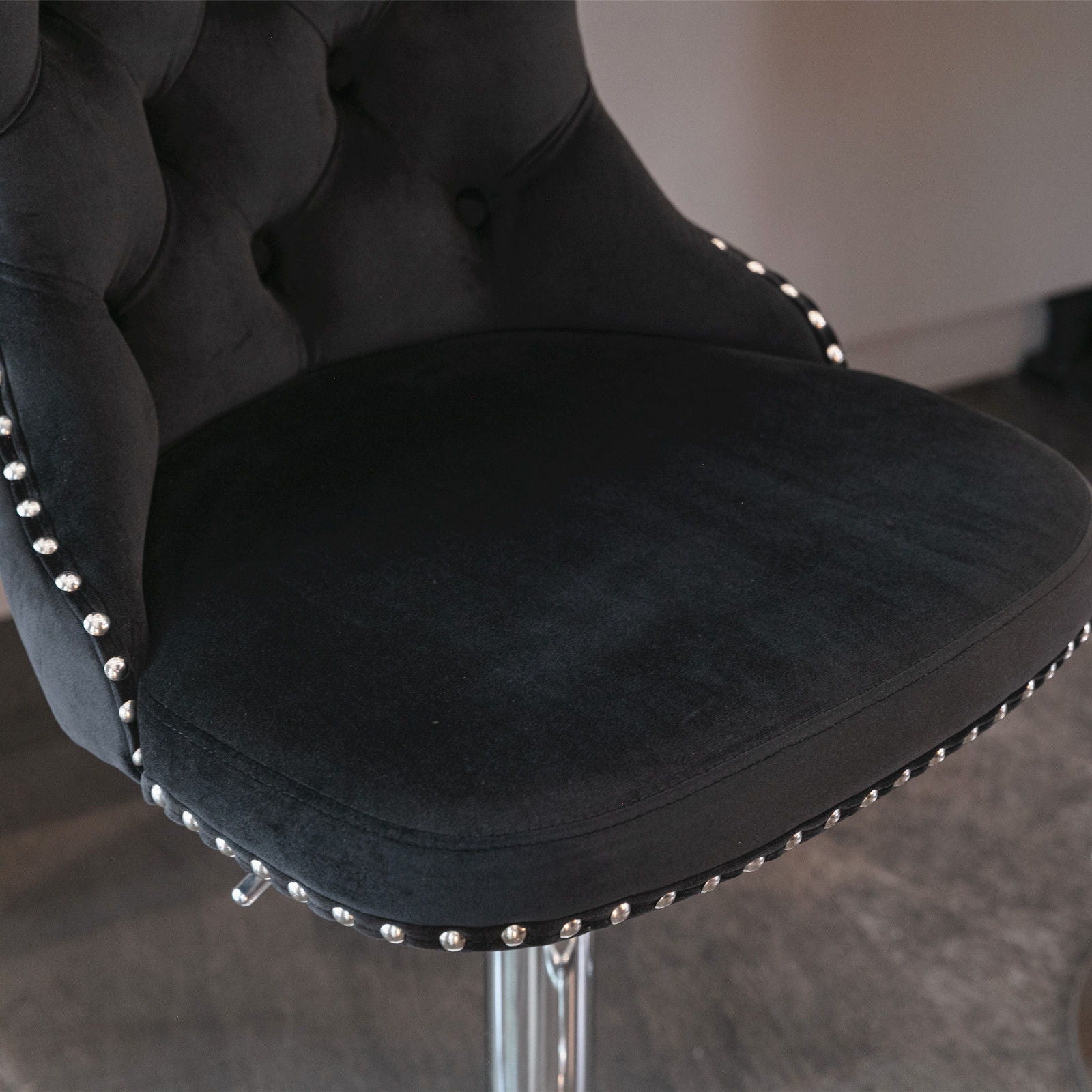 Swivel Barstools Adjusatble Seat Height From 25-33", Modern Upholstered Base Bar Stools With Backs Comfortable Tufted For Home Pub And Kitchen Island (Set of 2)