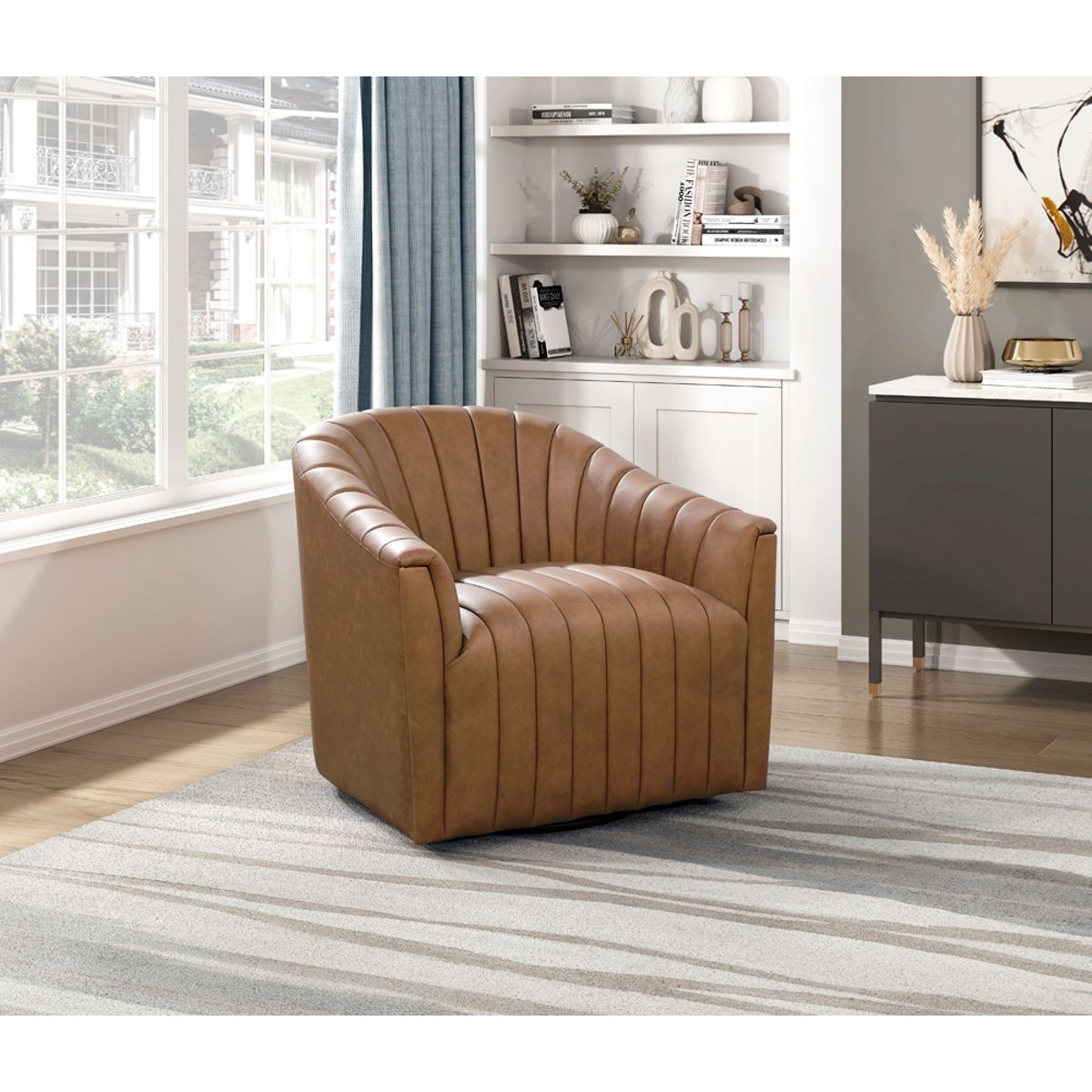 Boulevard - Swivel Chair - Light Brown