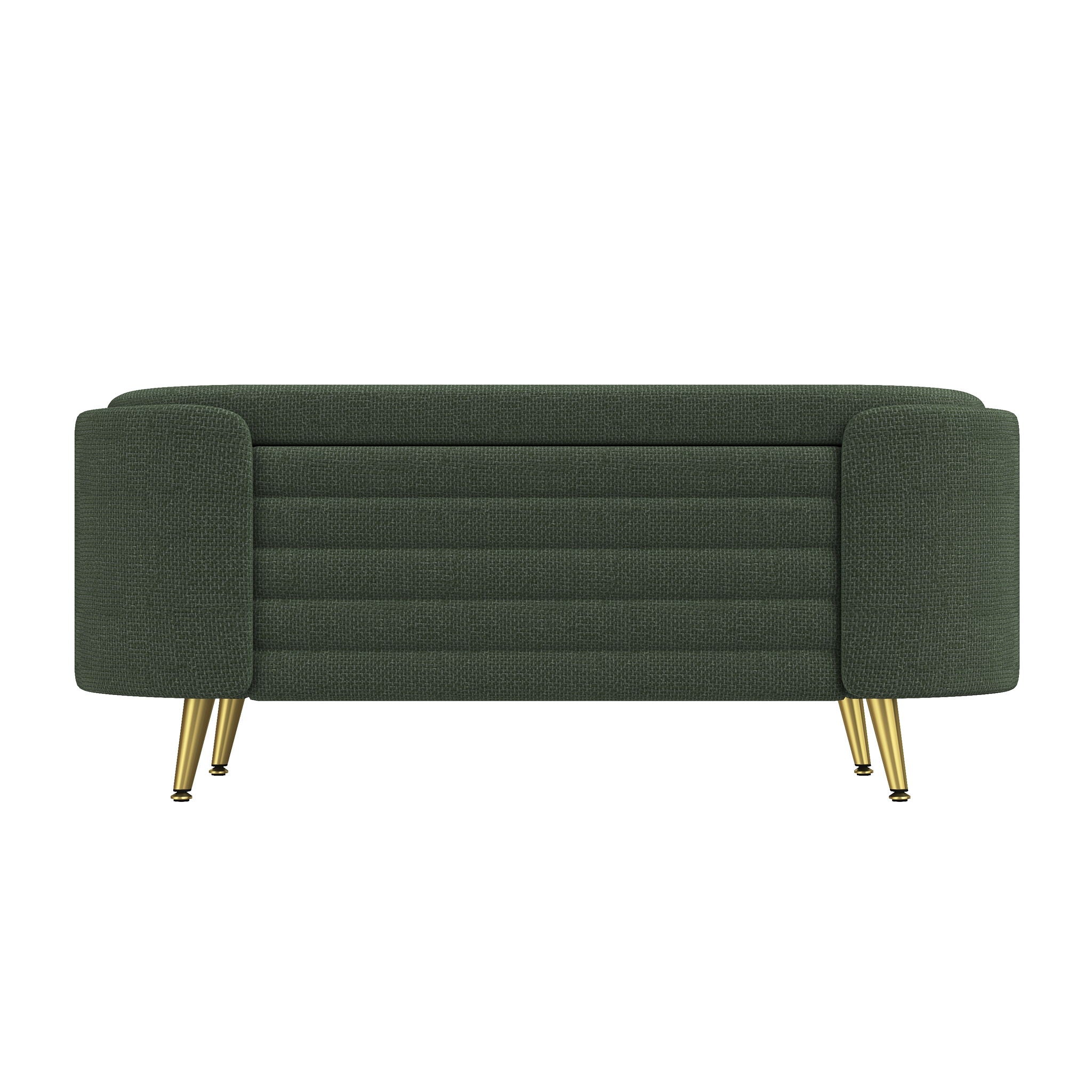 Modern Oval Storage Ottoman With Upholstery