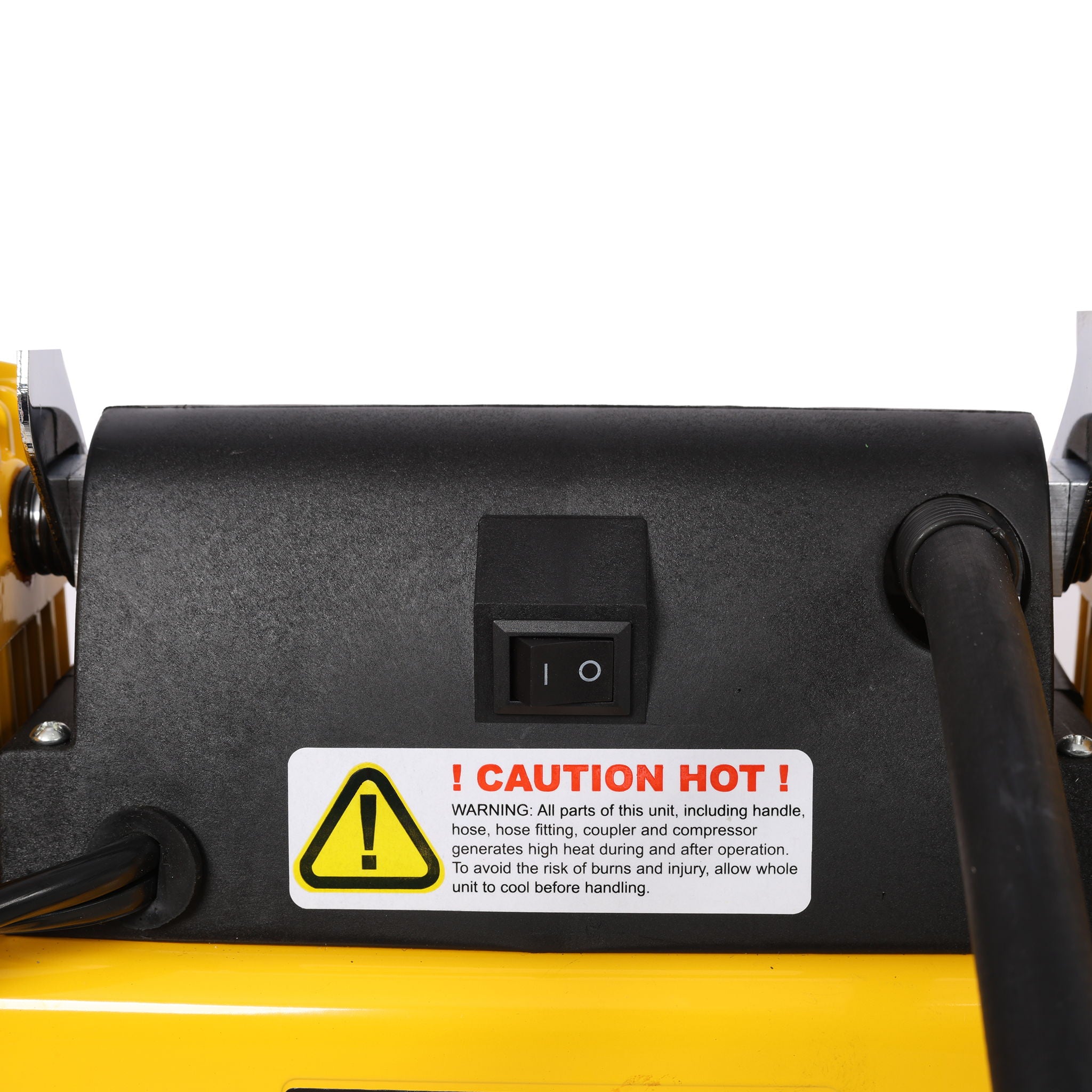 Heavy Duty 12V Dual Cylinder Air Compressor, Tire Inflator With Gauge - Yellow / Black