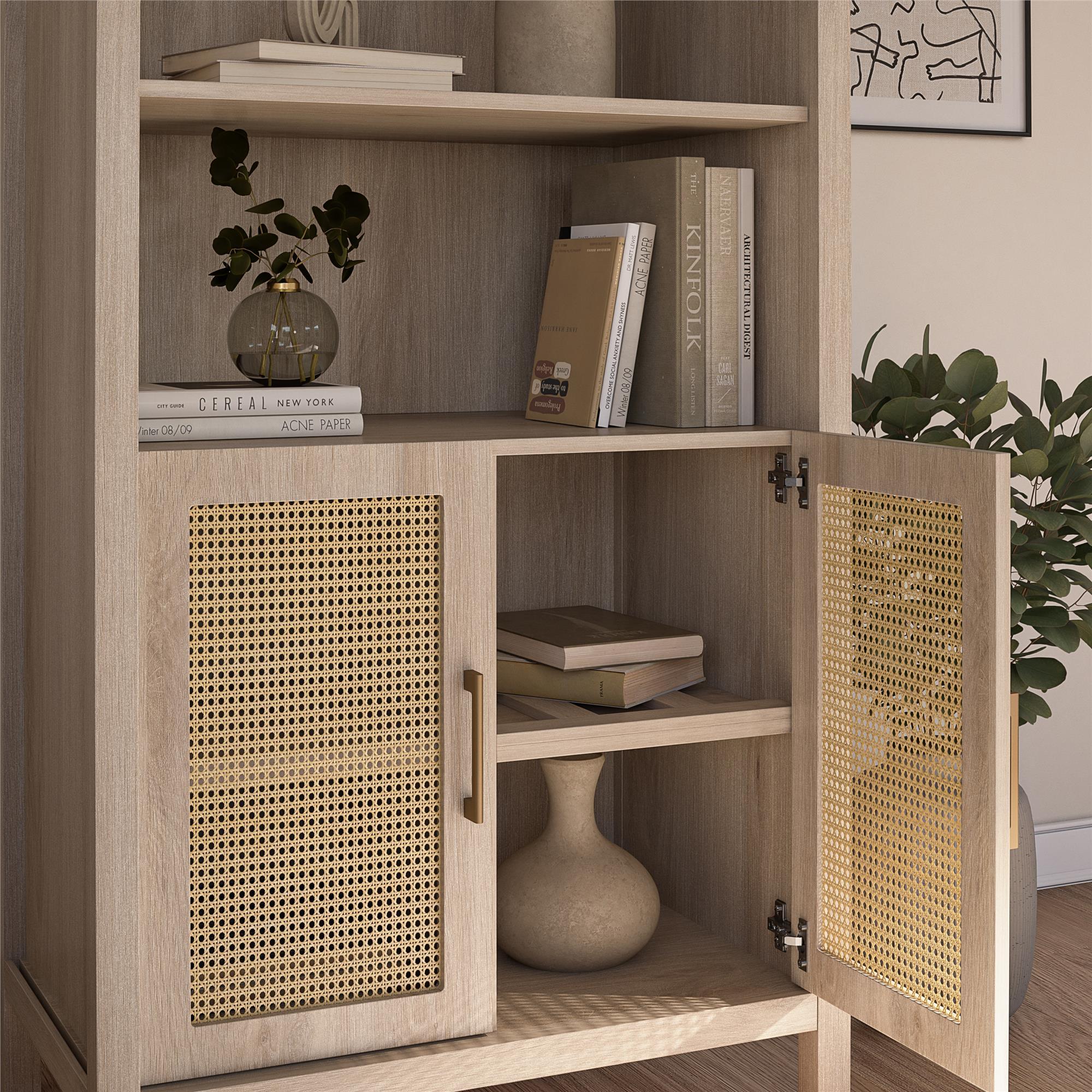Anaya - Arched Storage Cabinet - Light Oak