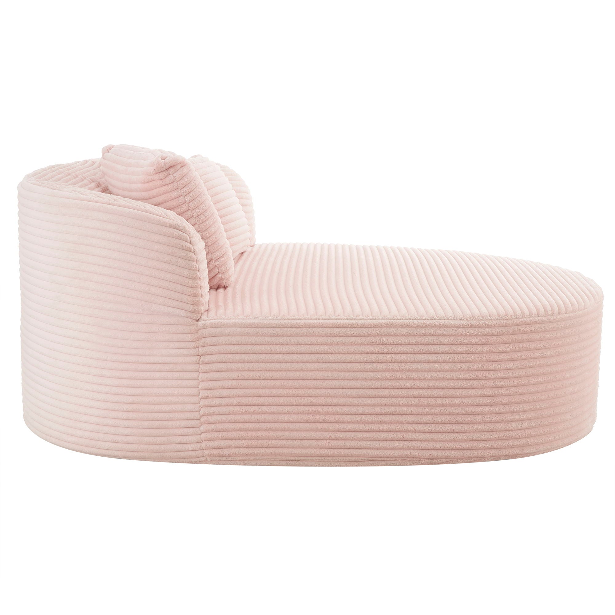 Modern Chaise Lounge Sofa Boneless Couch With Supportive Pillows