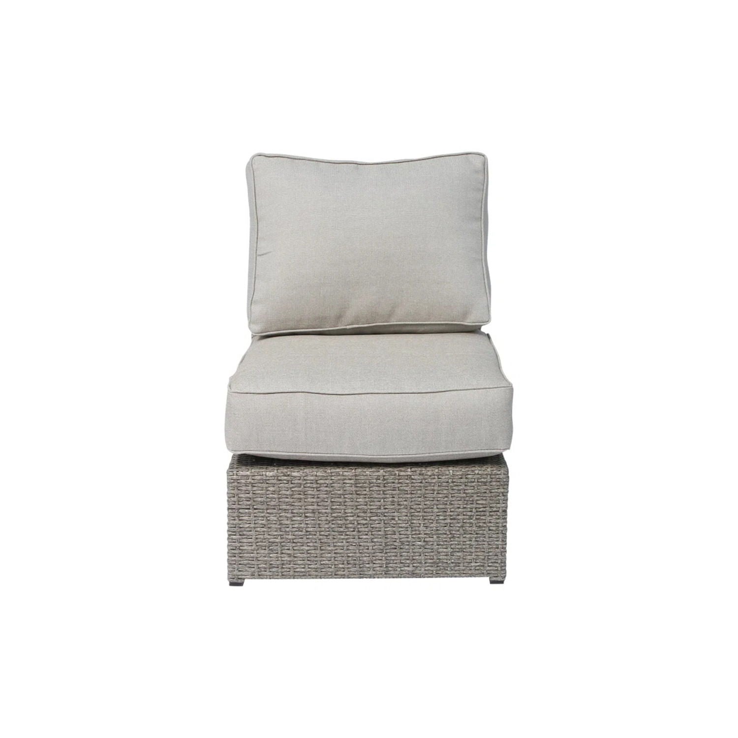 Comfortable Modern Patio Rattan Sectional Set With Cushions
