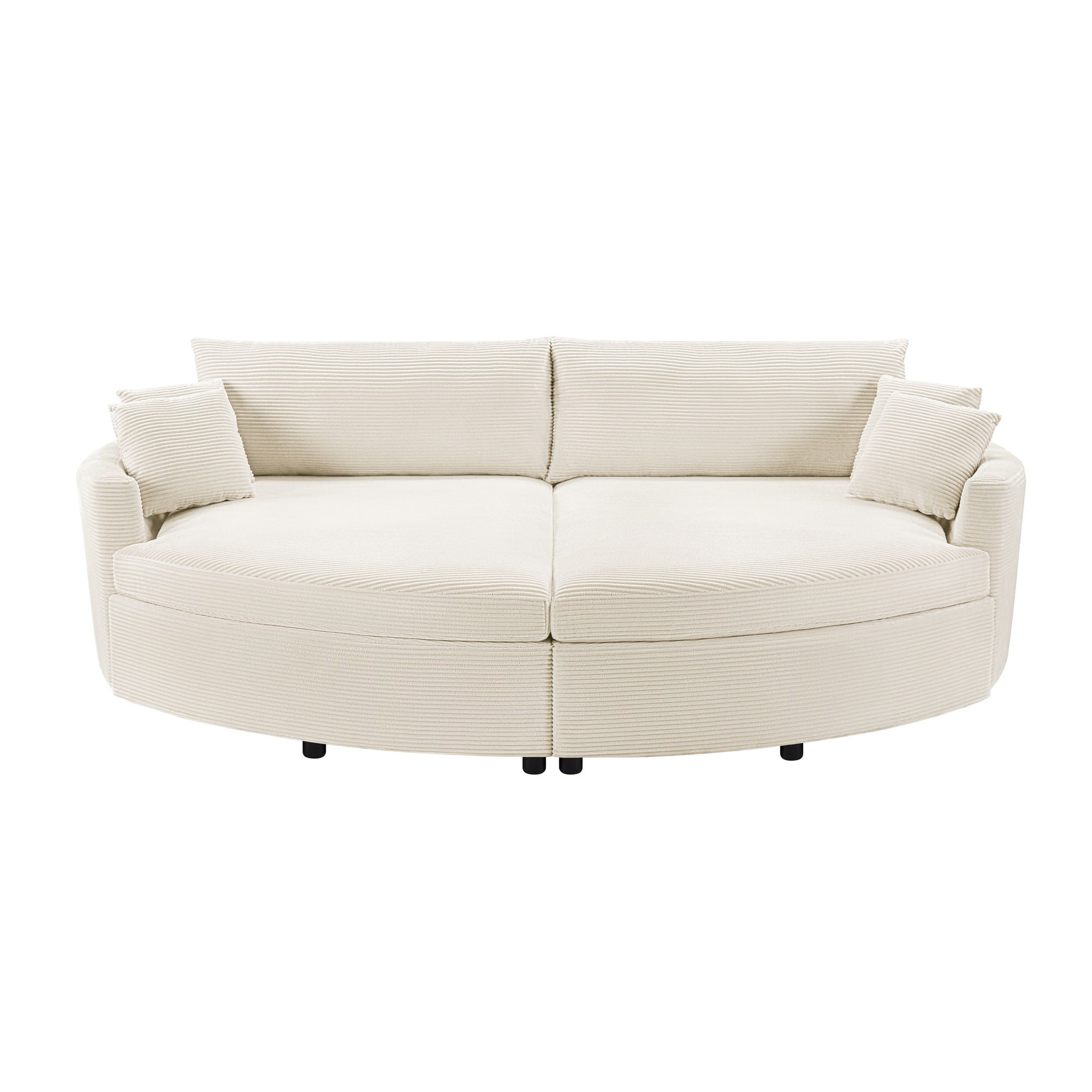 Oversized Double Chaise Lounge Sofa With USB Ports