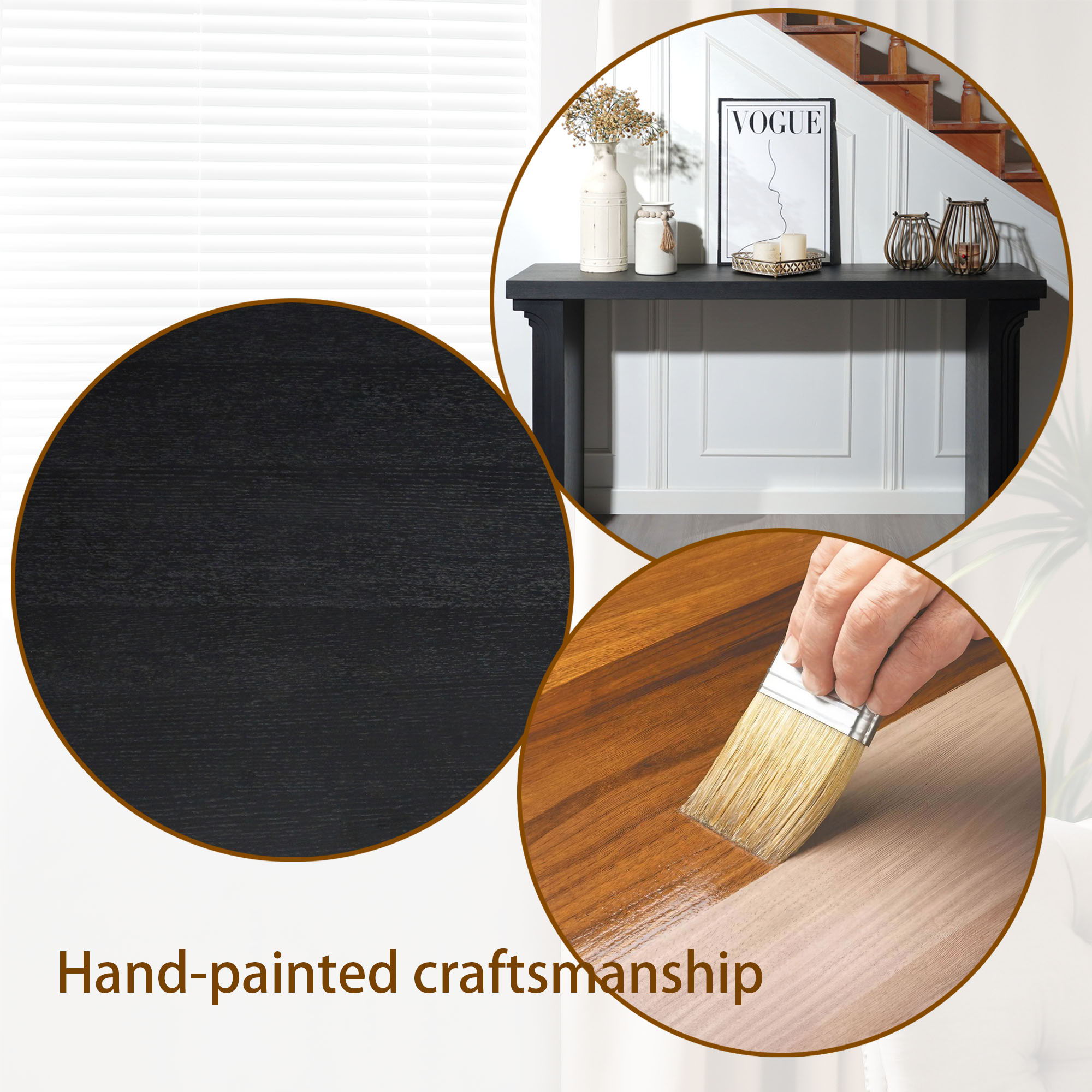 Console Table With Decorative Molding