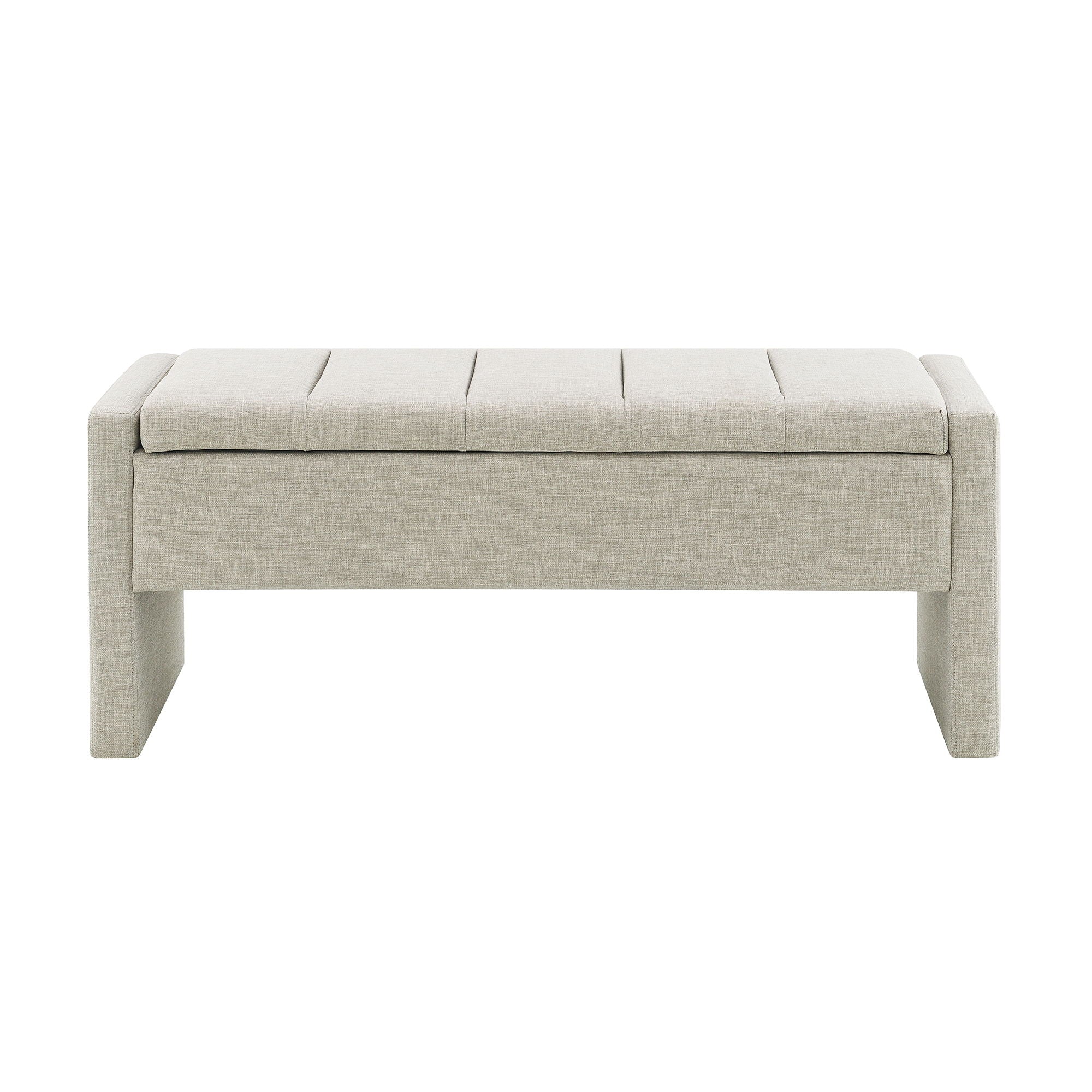 Modern Upholstered Large Bed End Bench With Storage
