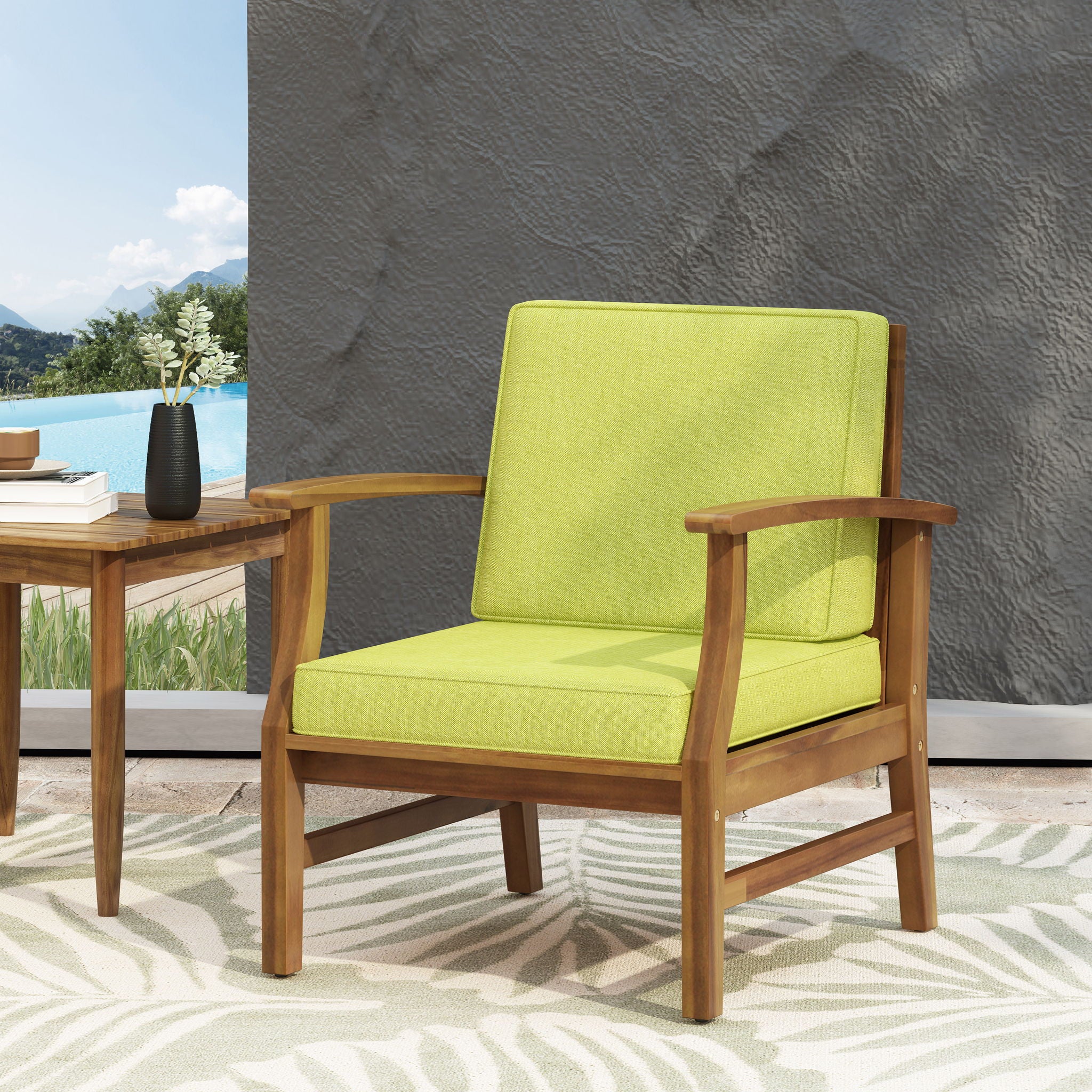 Perla - Contemporary Club Chair With Water Resistant Cushionі