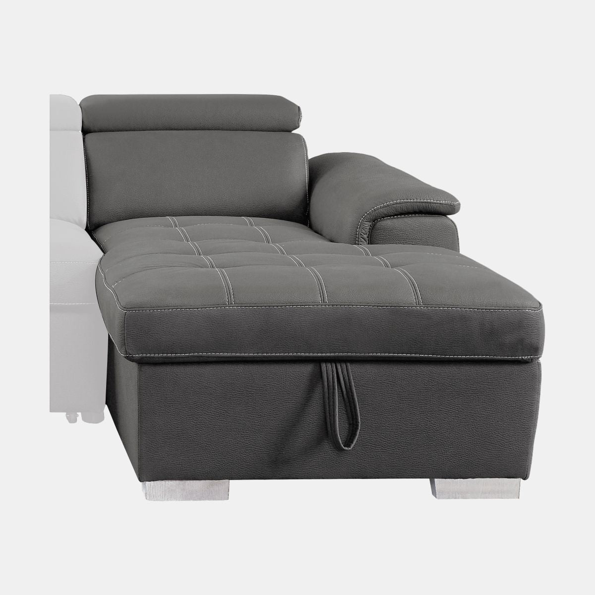 Ferriday - 2 Piece Sectional With Adjustable Headrests, Pull-Out Bed And Right Chaise With Hidden Storage