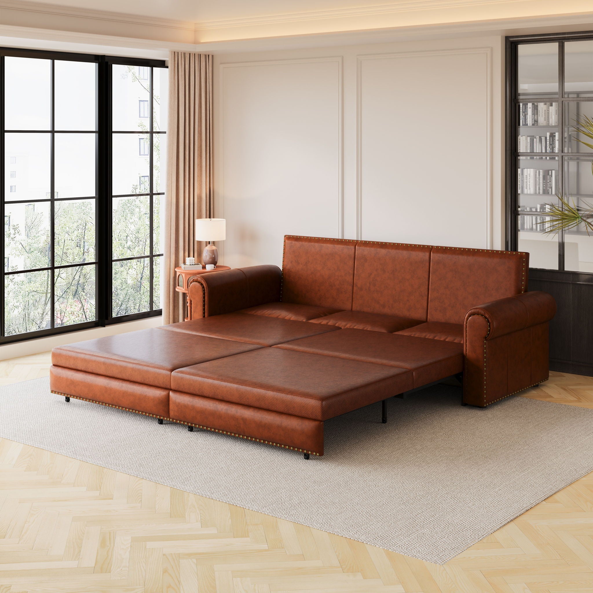 Chesterfield Sofa & Pull Out Bed