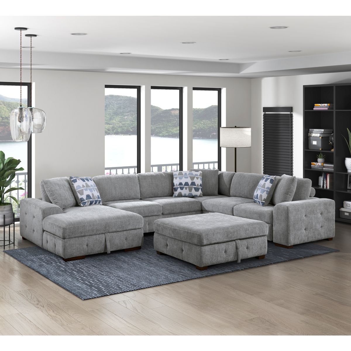 Raife - Sectional With Ottoman