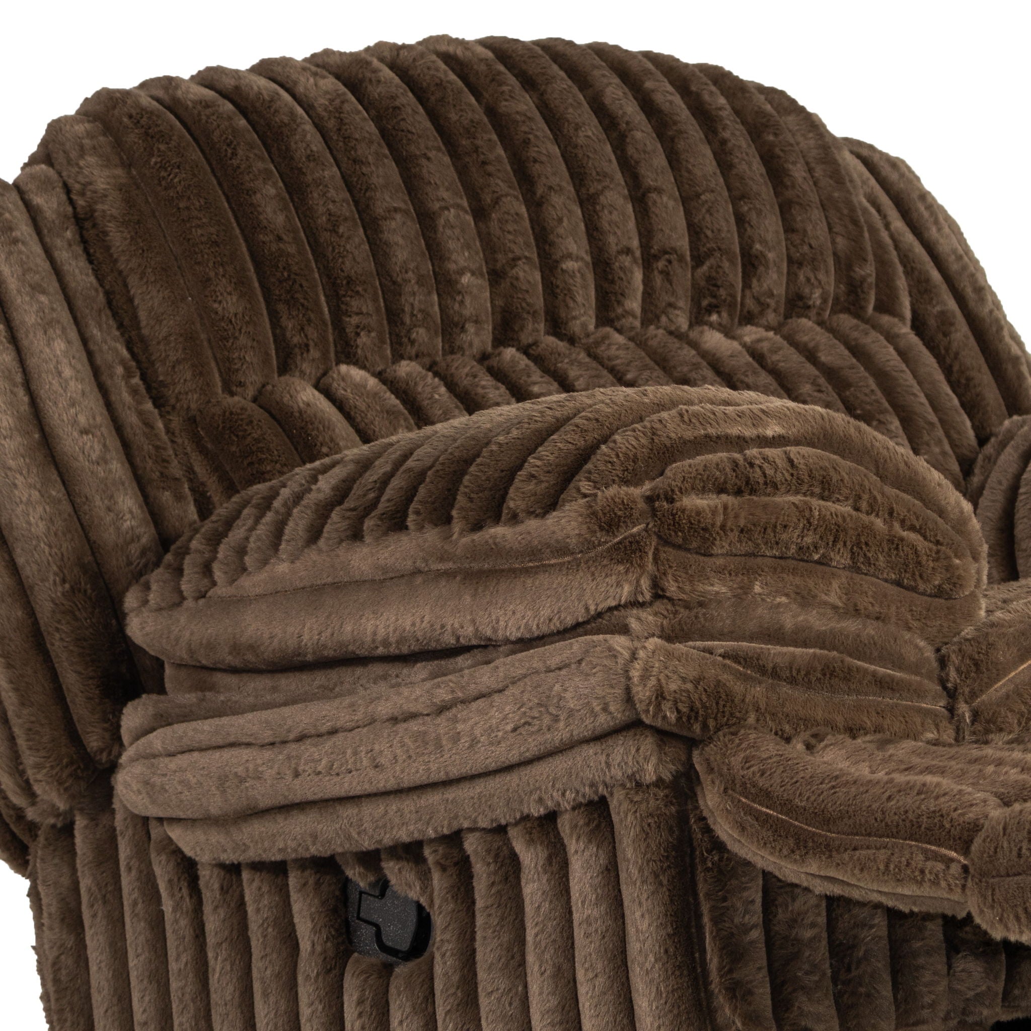 Contemporary Manual Motion Glider Recliner Chair With Padded Armrests And Smooth Rocking Function