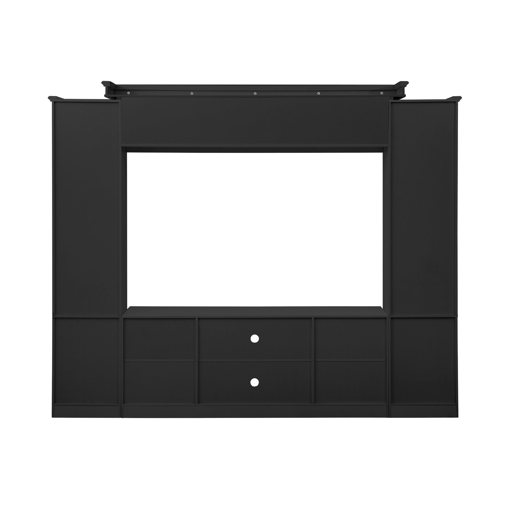 All-In-One TV Stand With Bookcase For TVs Up To 65"
