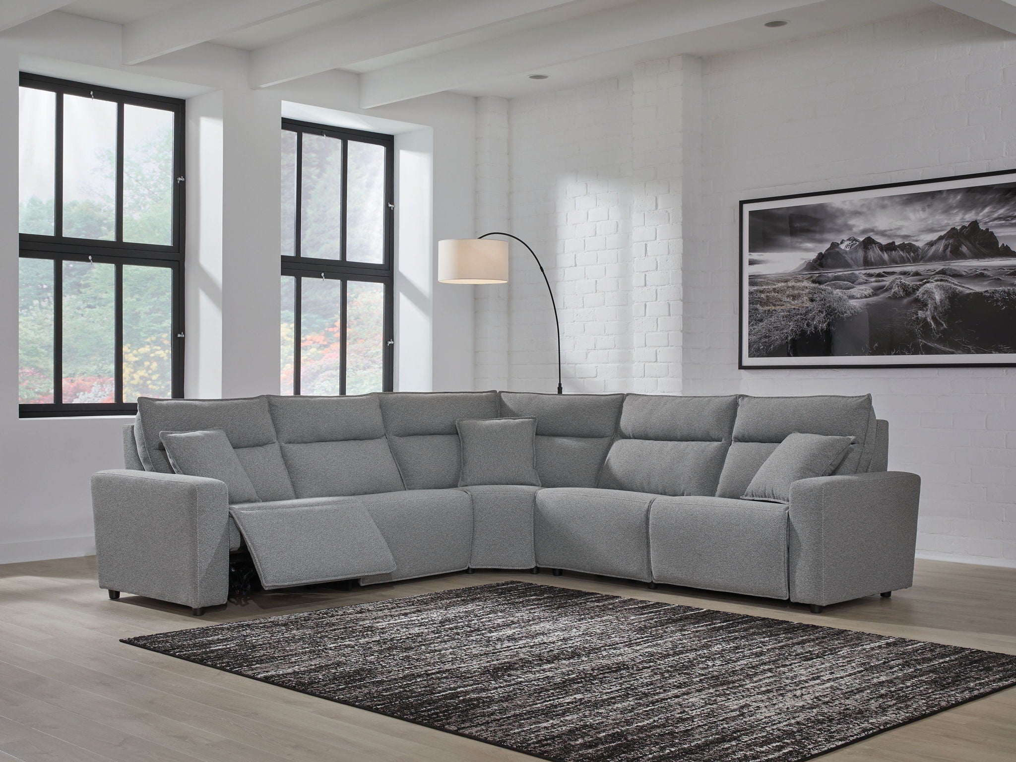ModMax II - Salt And Pepper - Reclining Sectional
