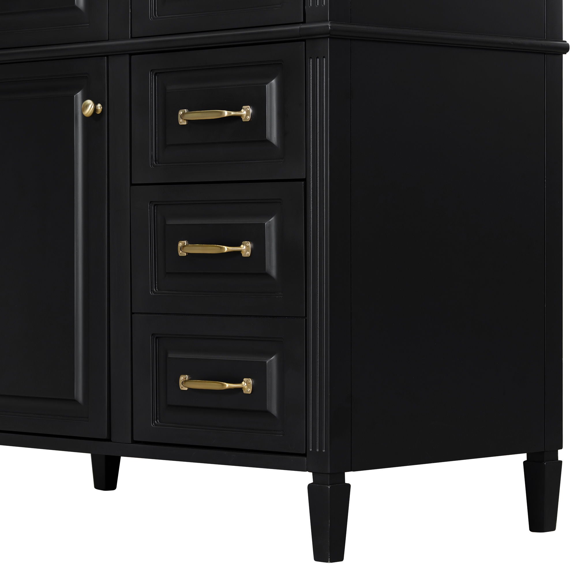 Modern Bathroom Vanity With Sink Top, Flip Drawer Design