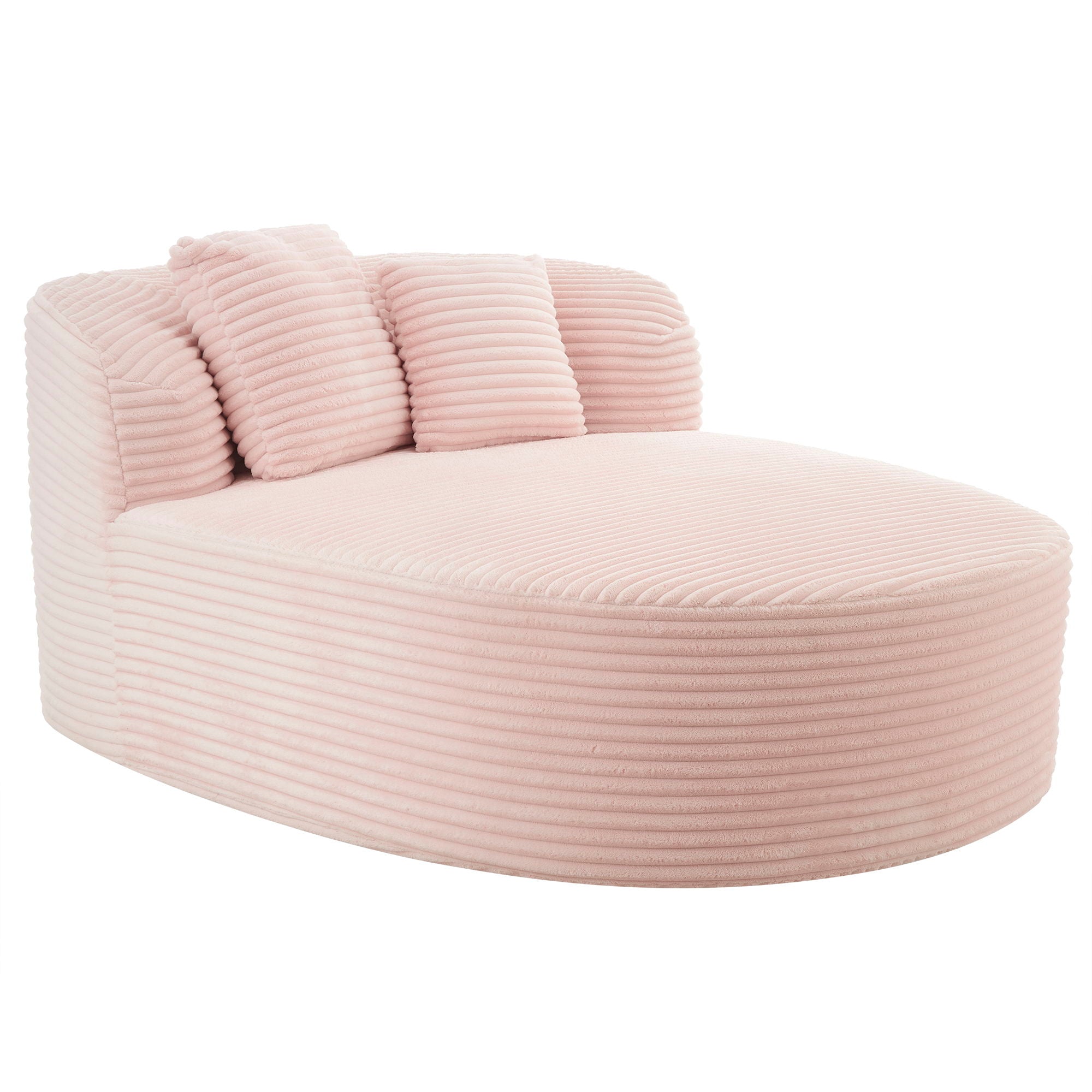 Modern Chaise Lounge Sofa Boneless Couch With Supportive Pillows