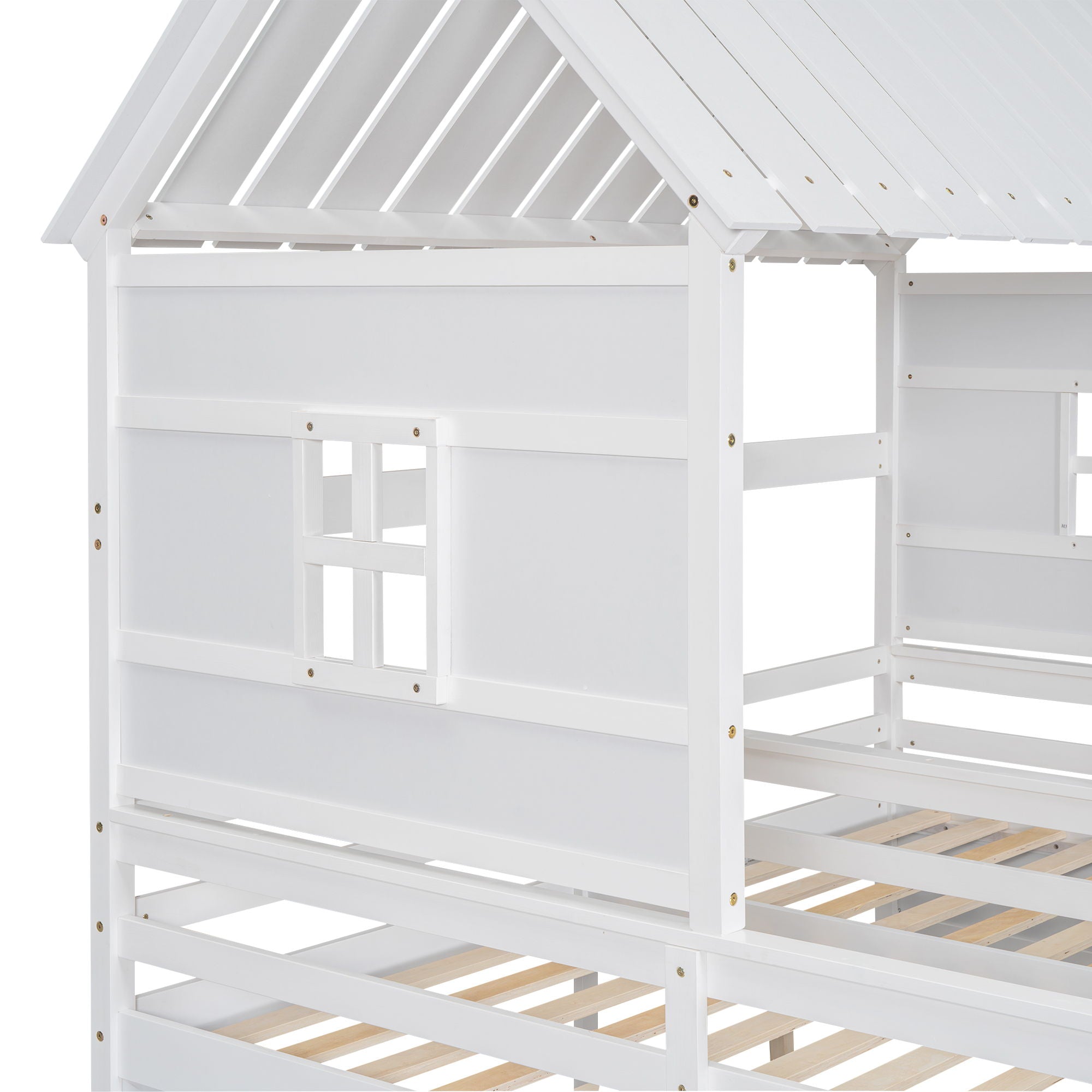 House Platform Beds With 2 Drawers, Side By Side Design