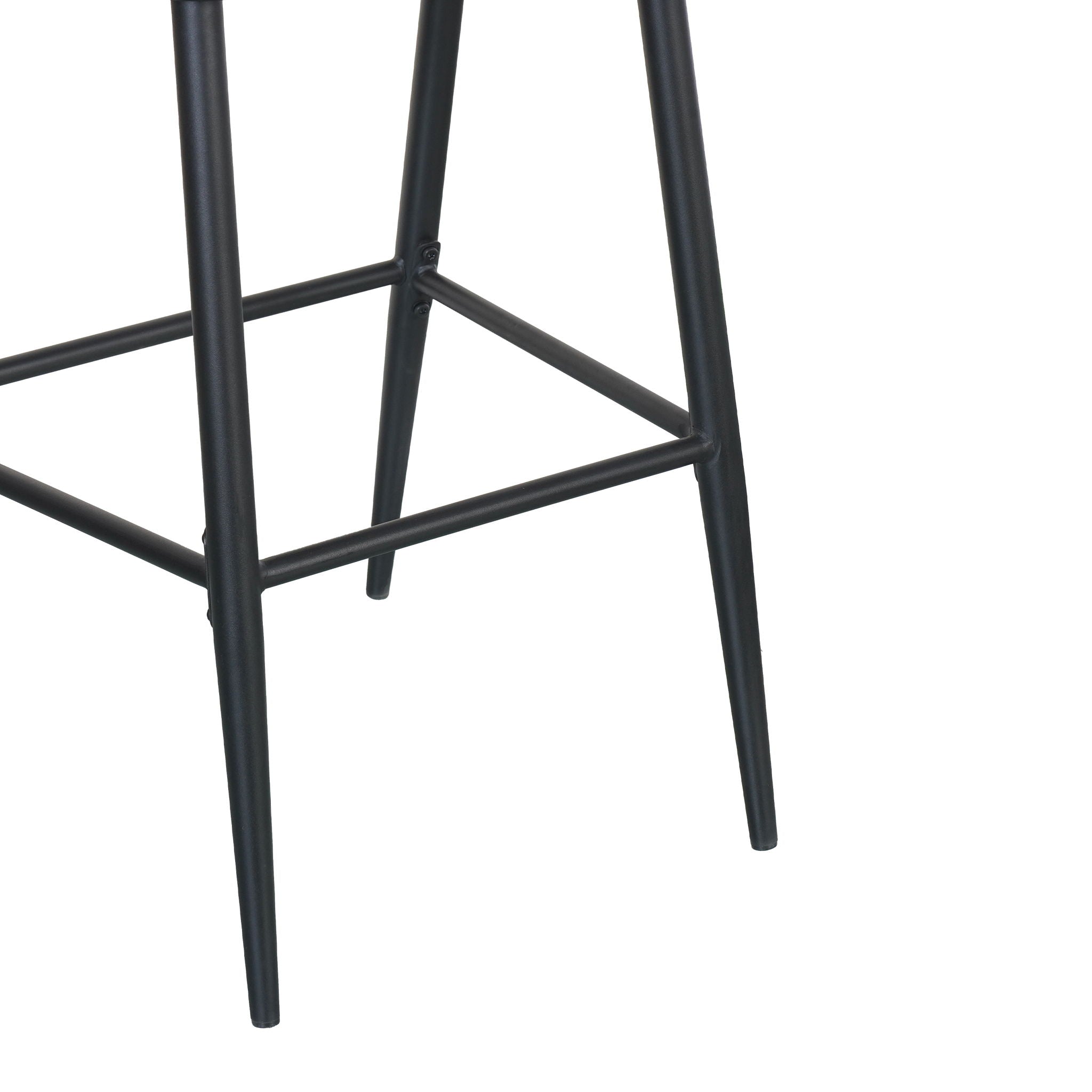 Outdoor 26" Counter Height Metal Frame Counter Stools With Scallop Shaped Backrest & Water Resistant Cushions