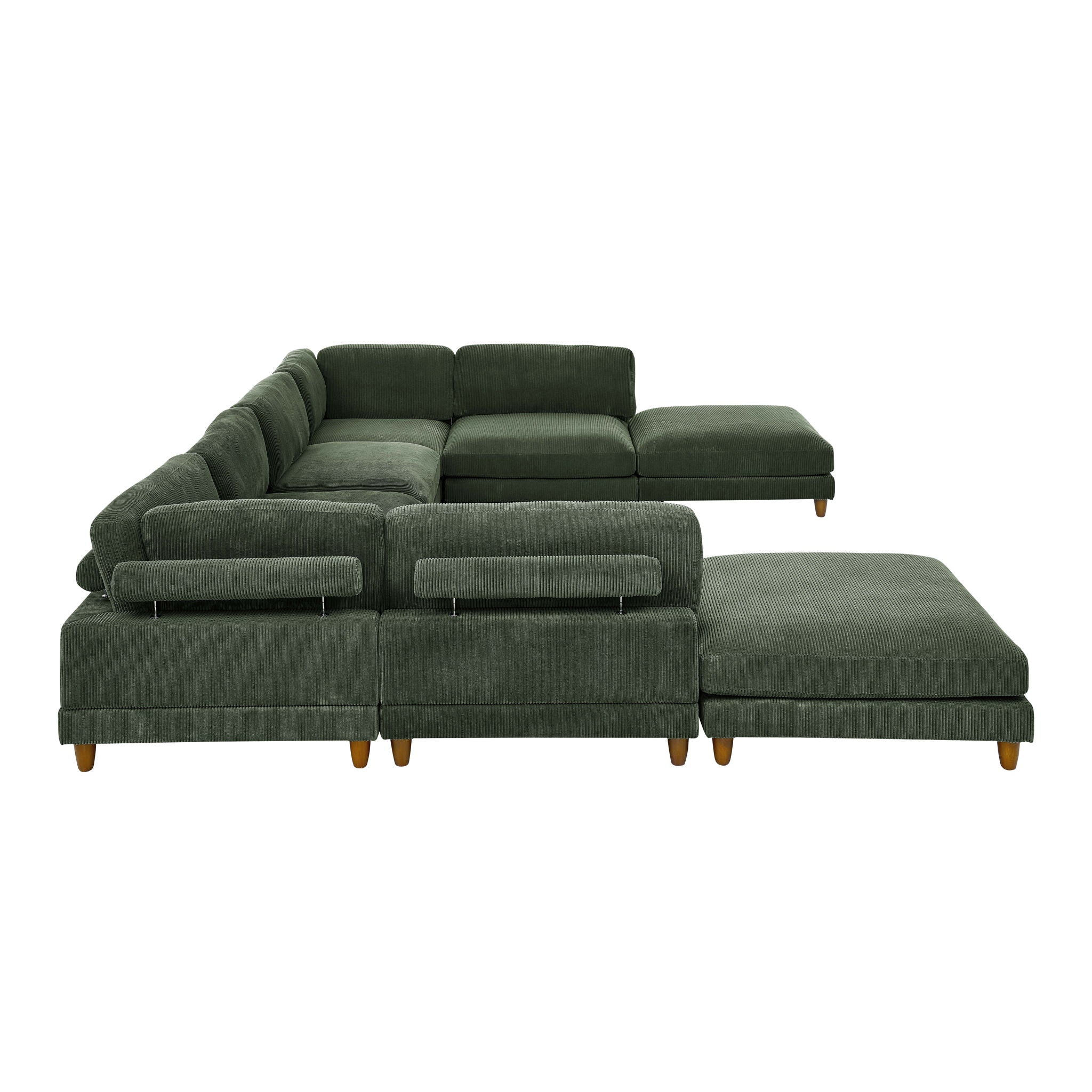 Modern Modular Sectional With Adjustable Back Support