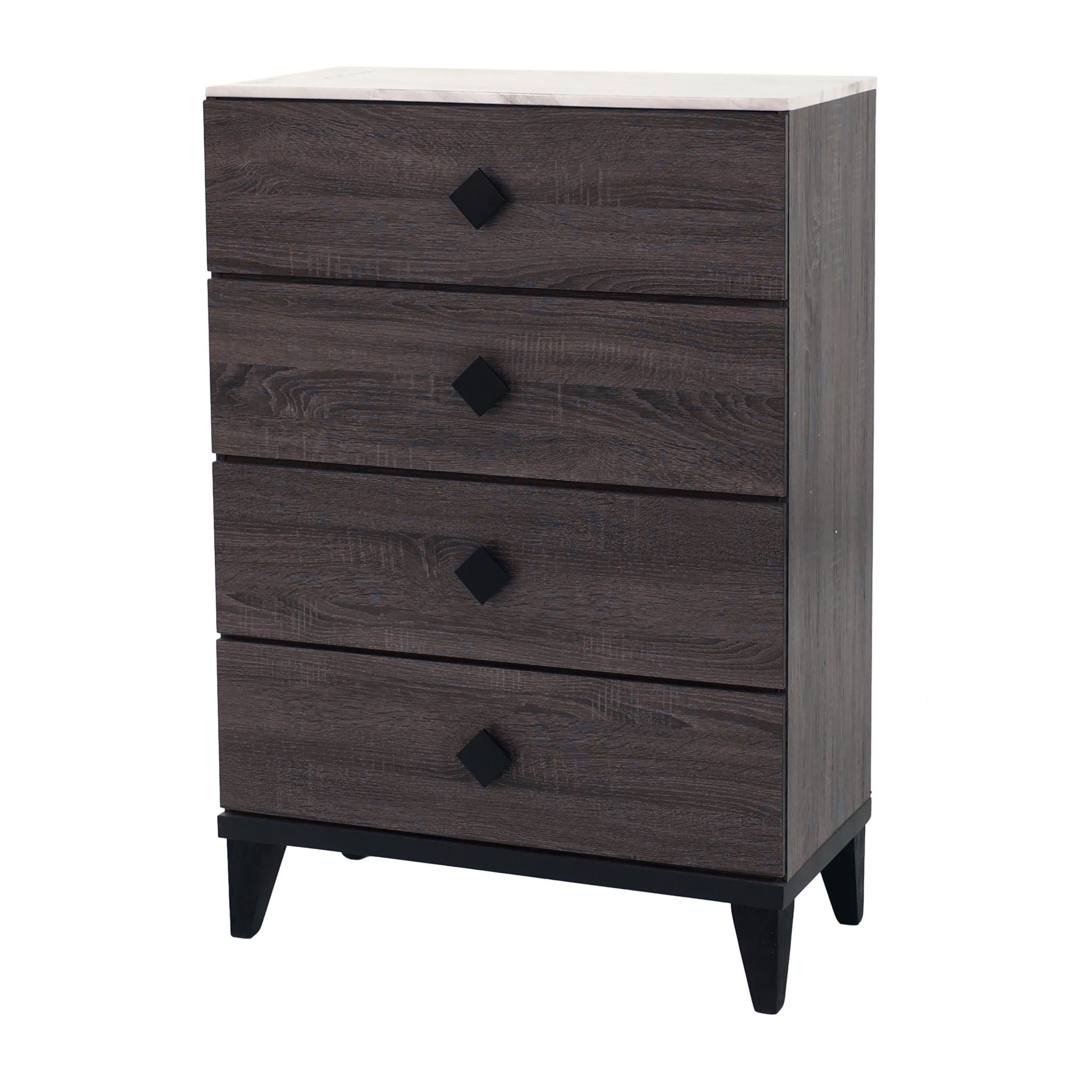 Bedroom Chest Of Drawers With 4 Drawer Storage - Gray / Gray