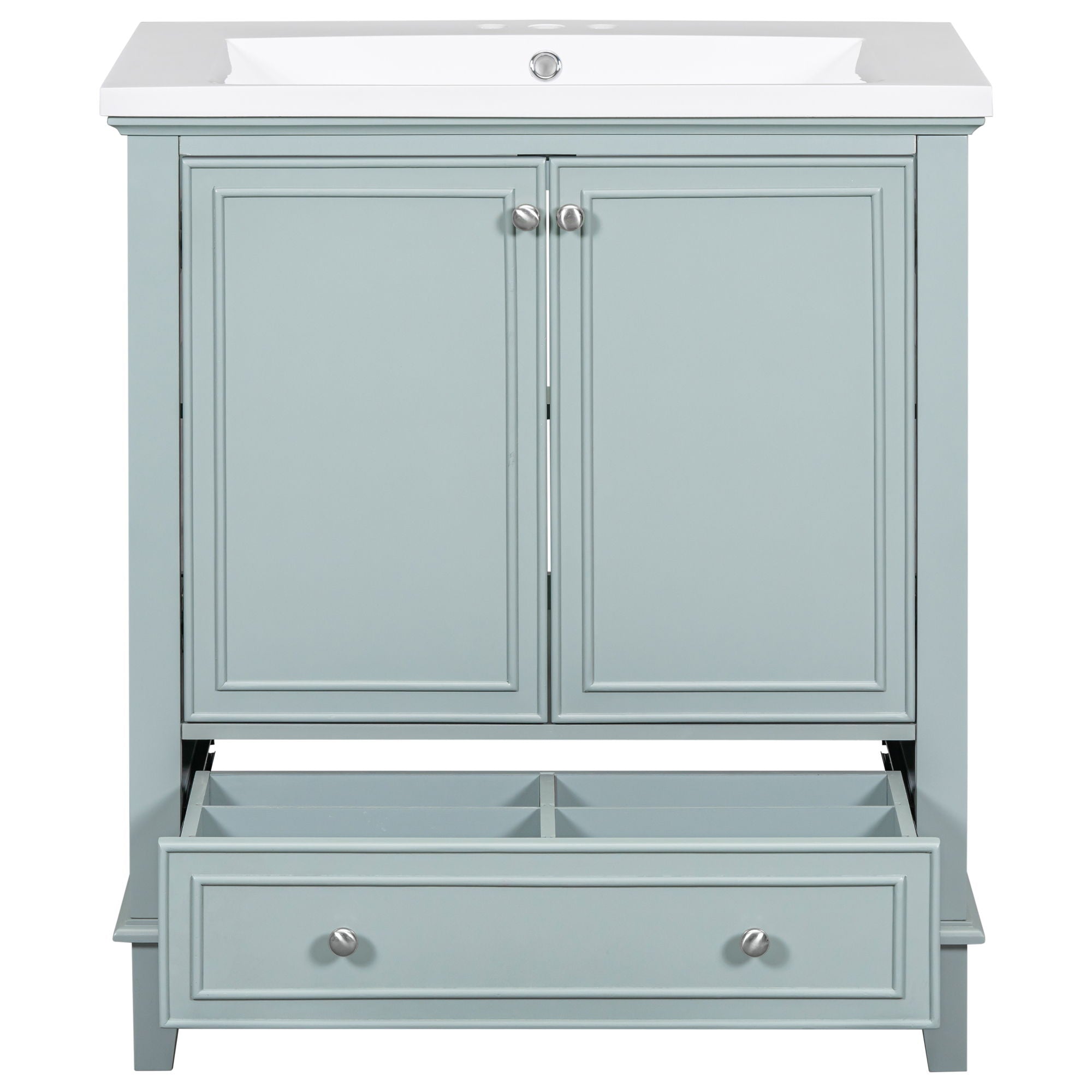 Modern Bathroom Vanity With Sink Combo, Multi Functional Cabinet With Doors And Drawer