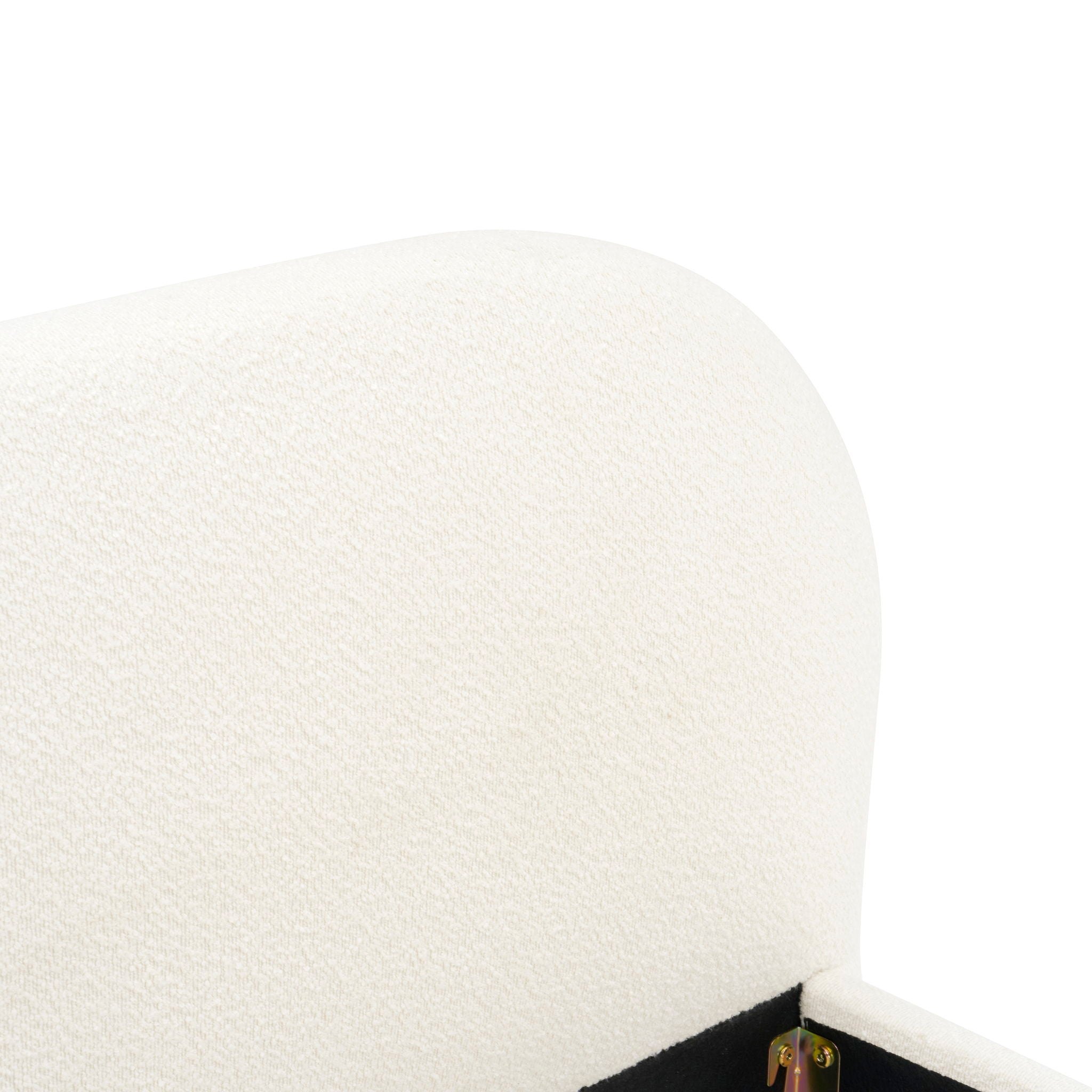 Upholstered Simple Modern Bedroom Bed With Curved Headboard