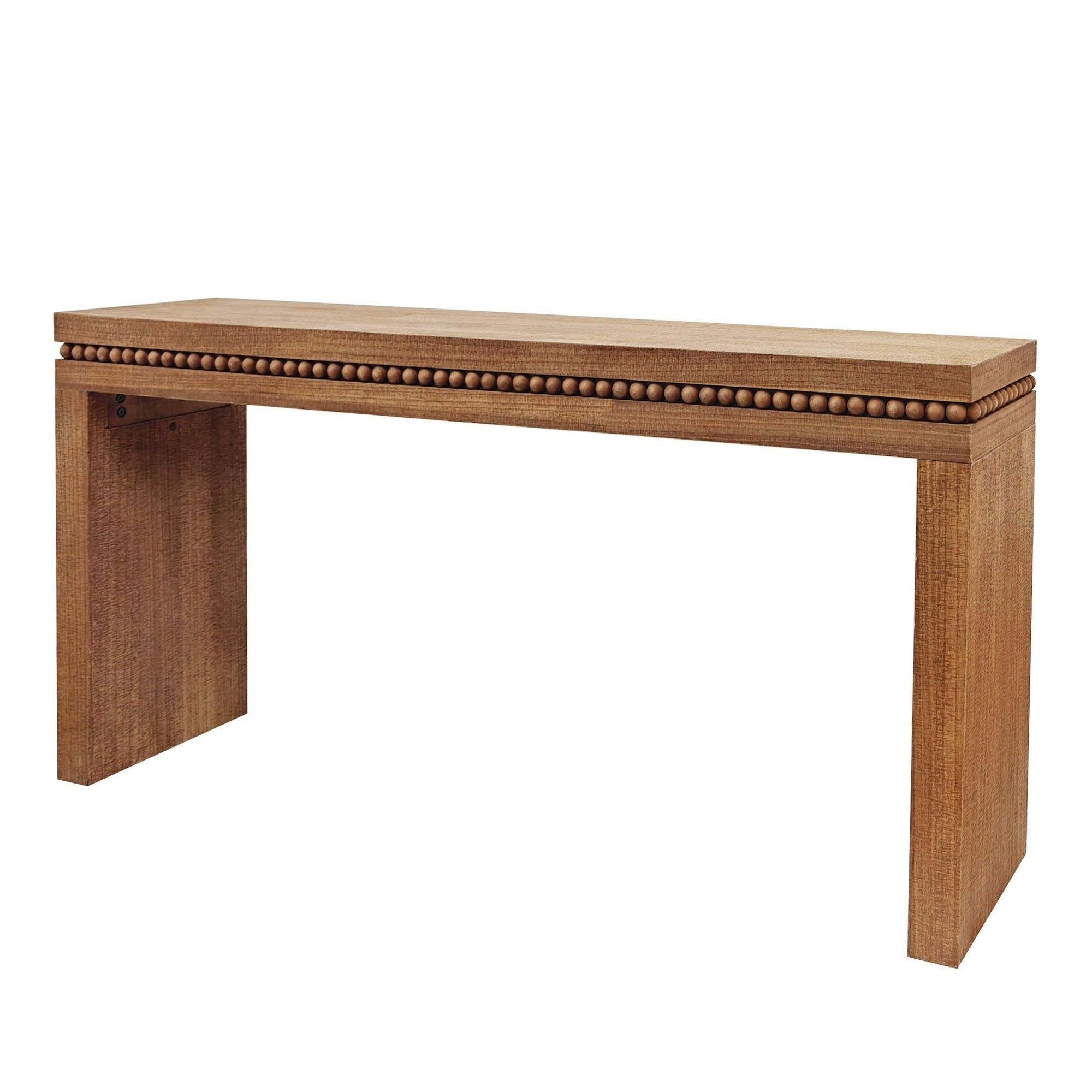 Modern Rustic Wood Table, Rectangular Living Room Center Table With Floating Top Design