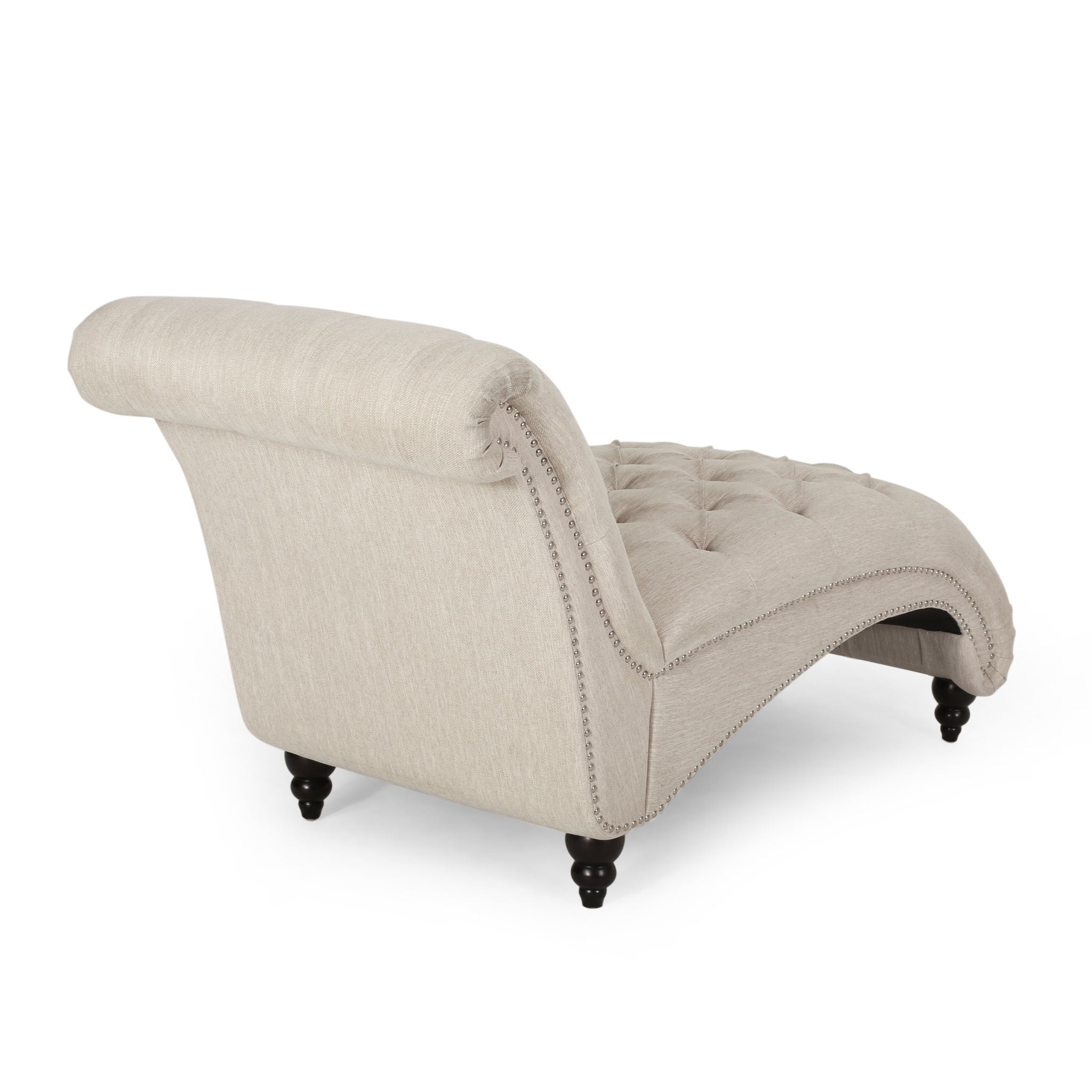 Chaise Lounge With Button Tufted Diamon Stitch