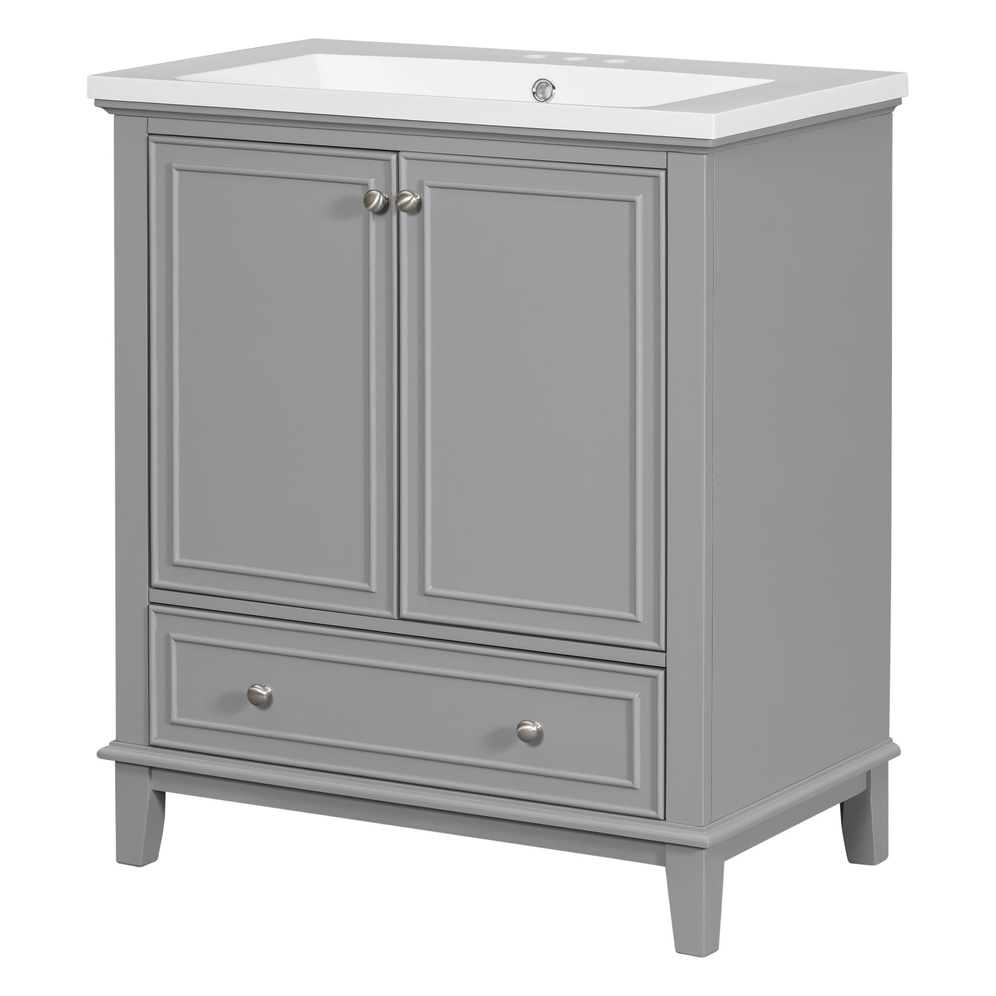 Modern Bathroom Vanity With Sink Combo, Multi Functional Cabinet With Doors And Drawer