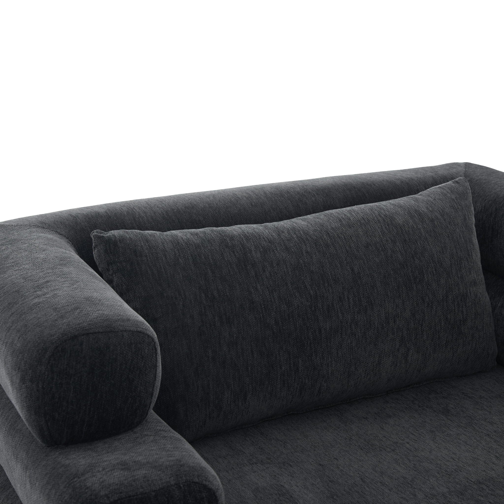 Oversized Chaise Lounge Sofa Bed With Deep Seat And Layered Armrests
