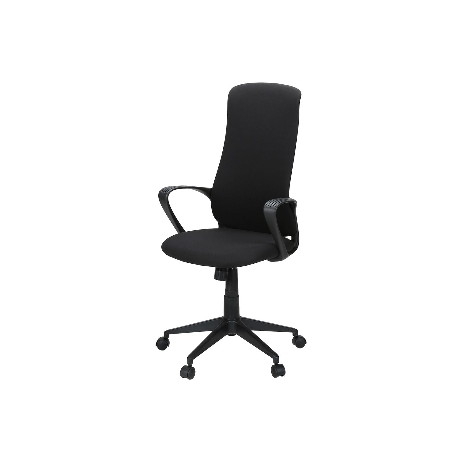 Office Chair With Adjustable Height, Armrests, Swivel - Black