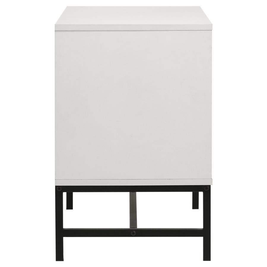 Sonora - 2-Drawer Nightstand Bedside Table - White