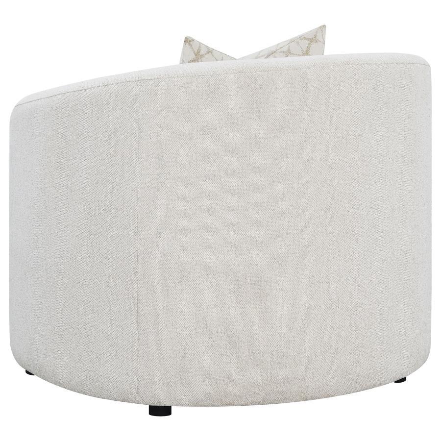 Rainn - Boucle Upholstered Sloped Arm Accent Chair - Latte