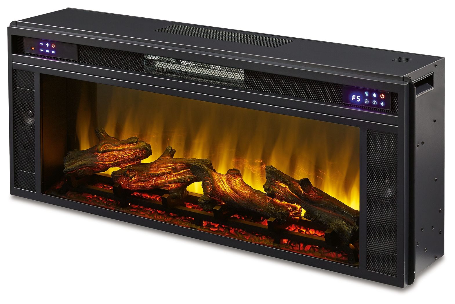 Entertainment Accessories - Fireplace Insert - Rectangular - Black