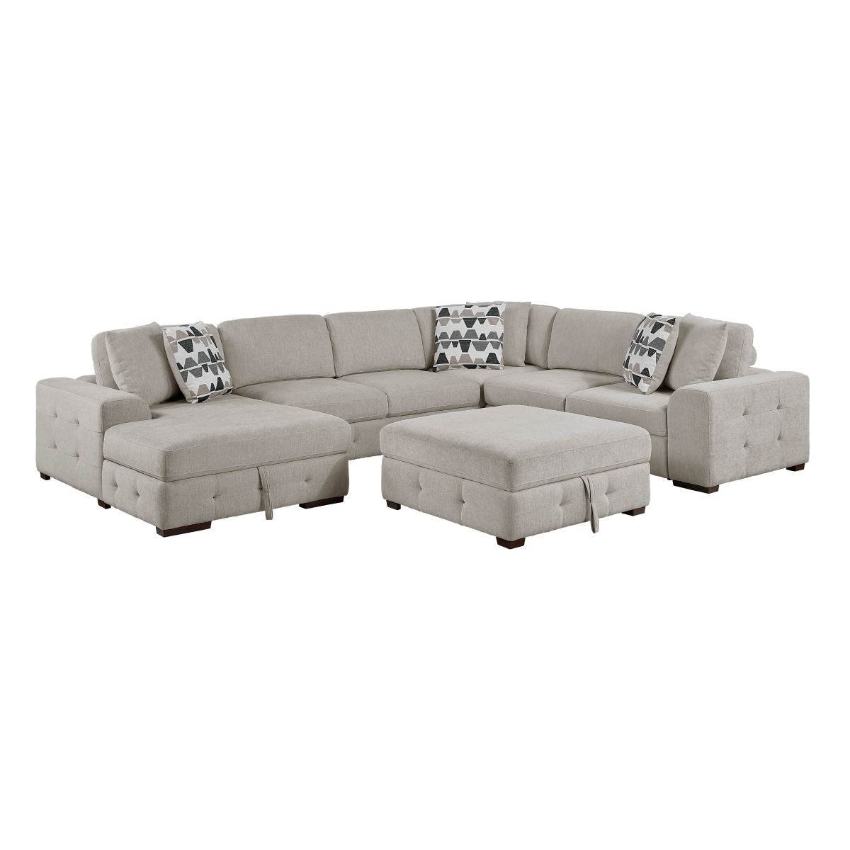 Raife - Sectional With Ottoman