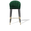 Modrest Adak - Modern Glam Green with Black & Gold Barstool
